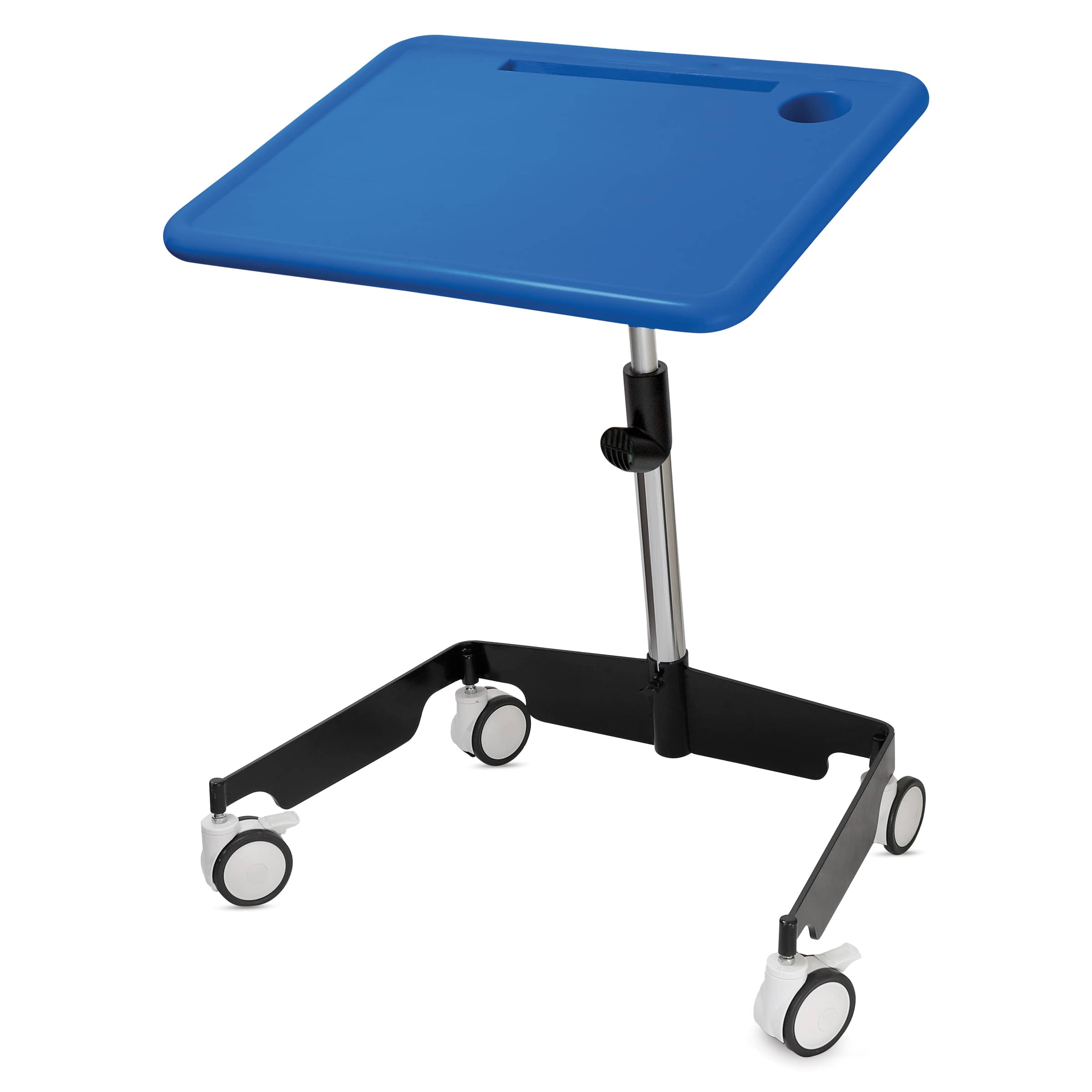 Kore Design Kids Sit-Stand Mobile Student Desk, Adjustable 31-38, Blue, Plastic | Quill