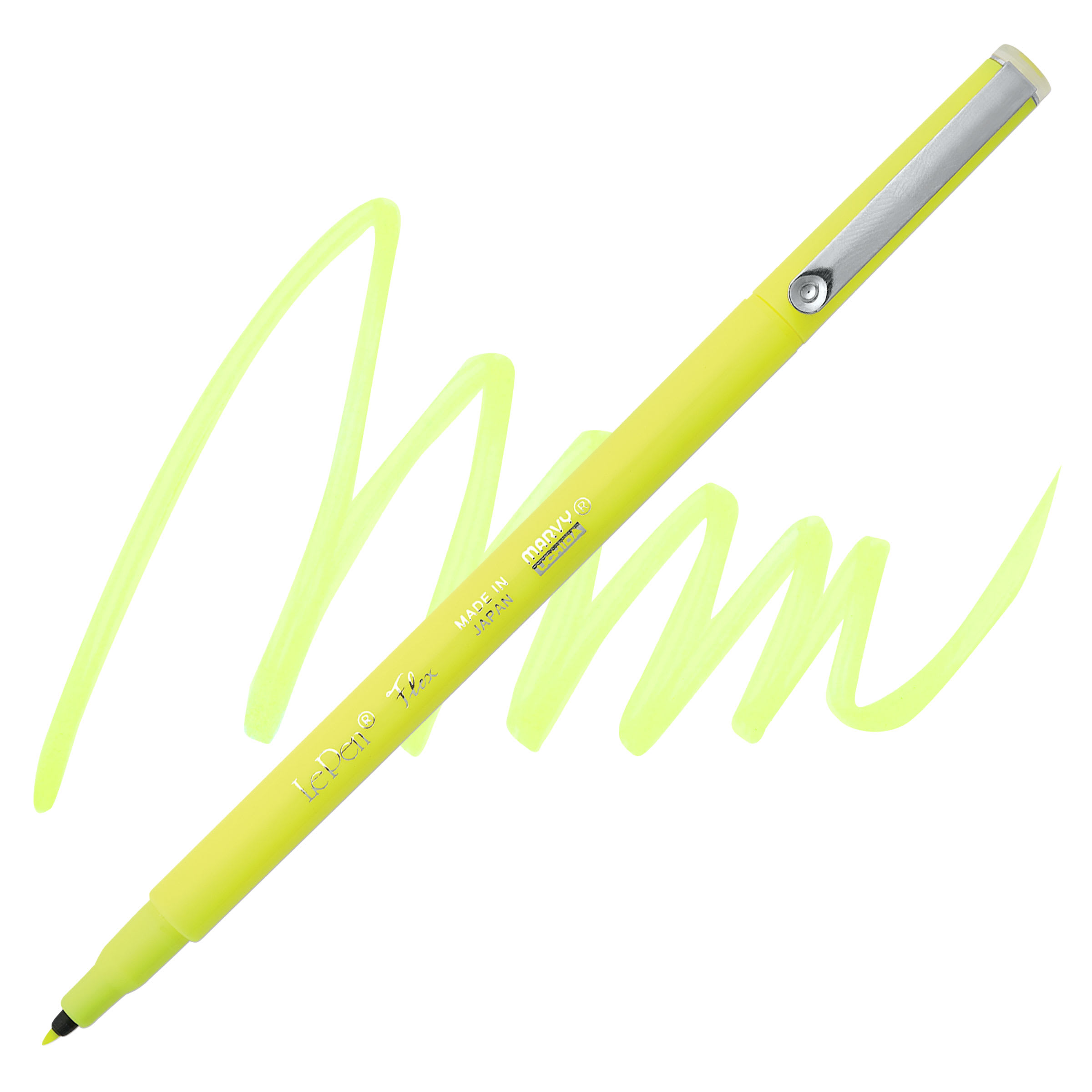 Marvy Uchida LePen Flex Marker - Fluorescent Yellow