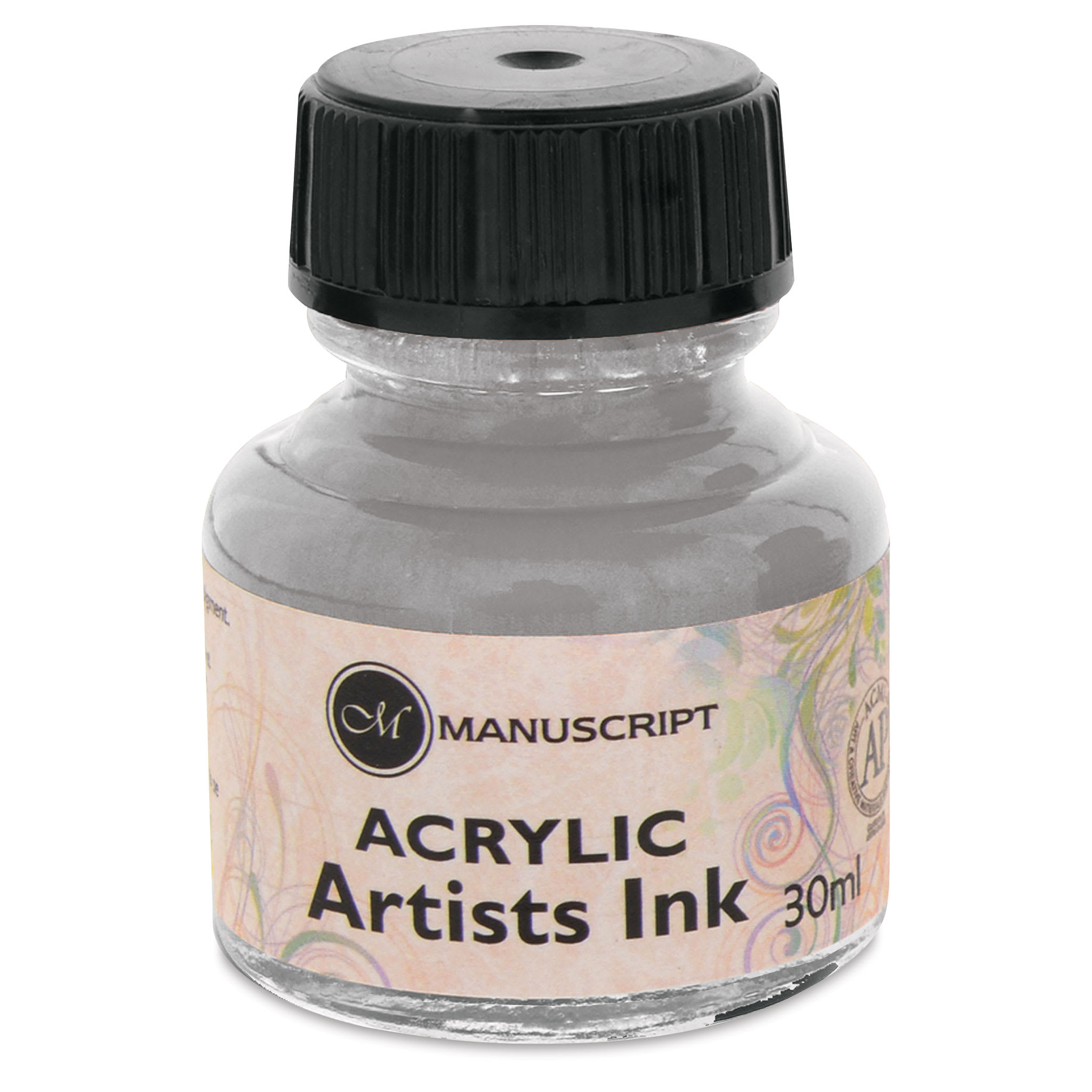 Manuscript Acrylic Artist's Ink - Metallic Silver, 30 ml