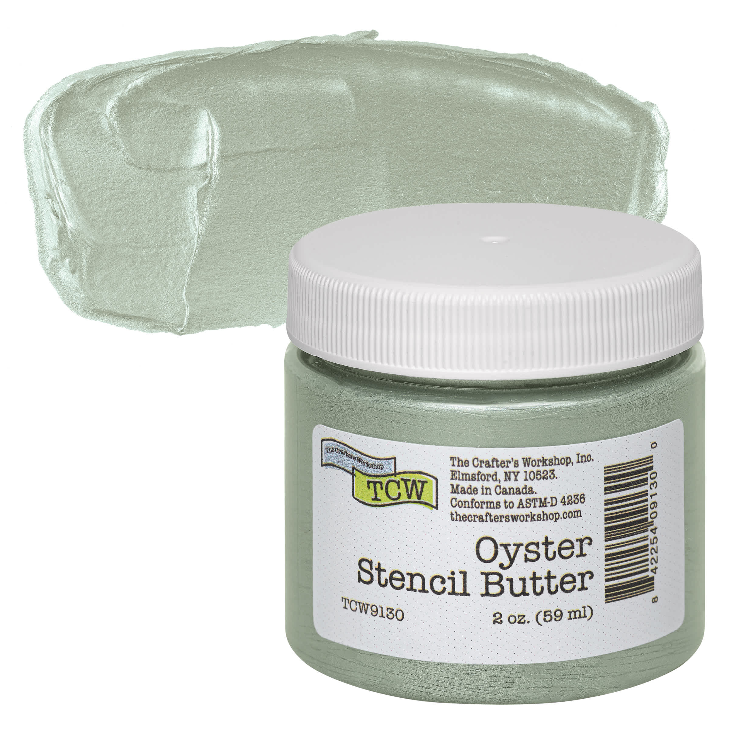 Stencil Butter Acrylic Paint - Oyster, 2 oz, Jar