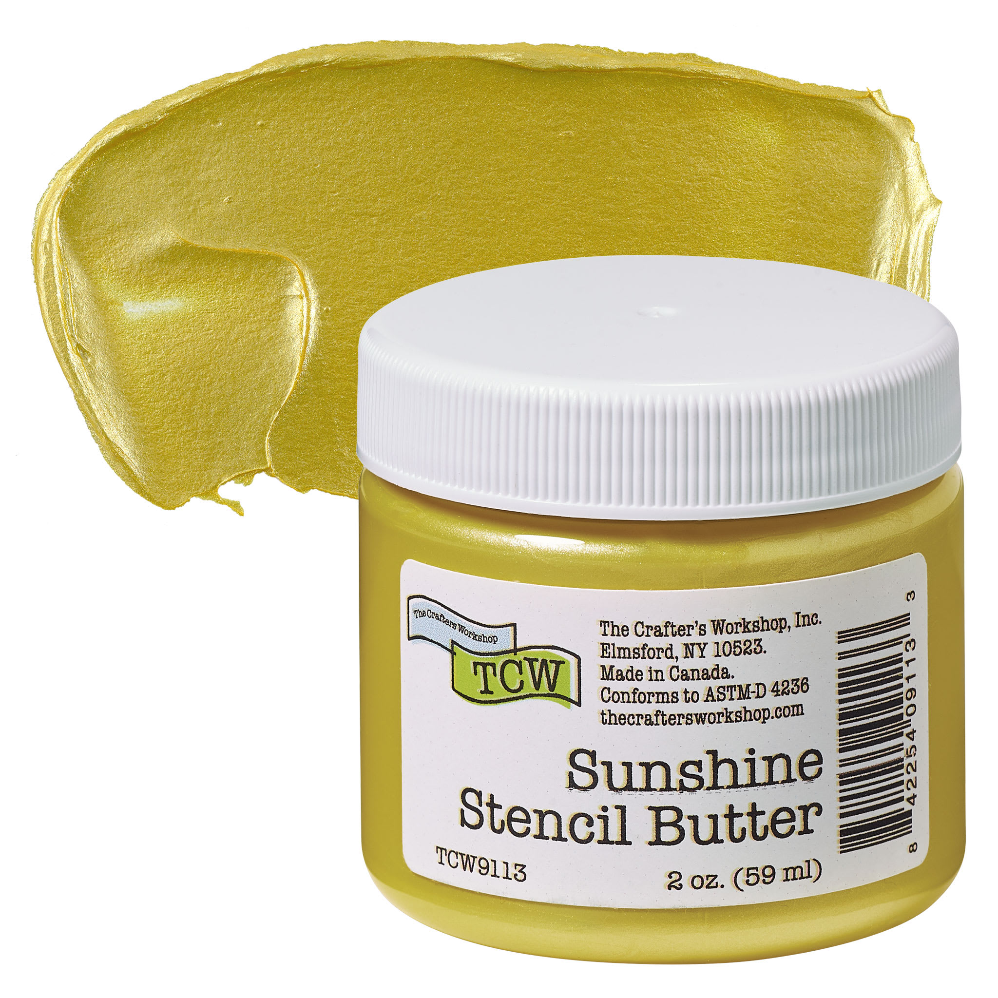 Stencil Butter Acrylic Paint - Sunshine, 2 oz, Jar