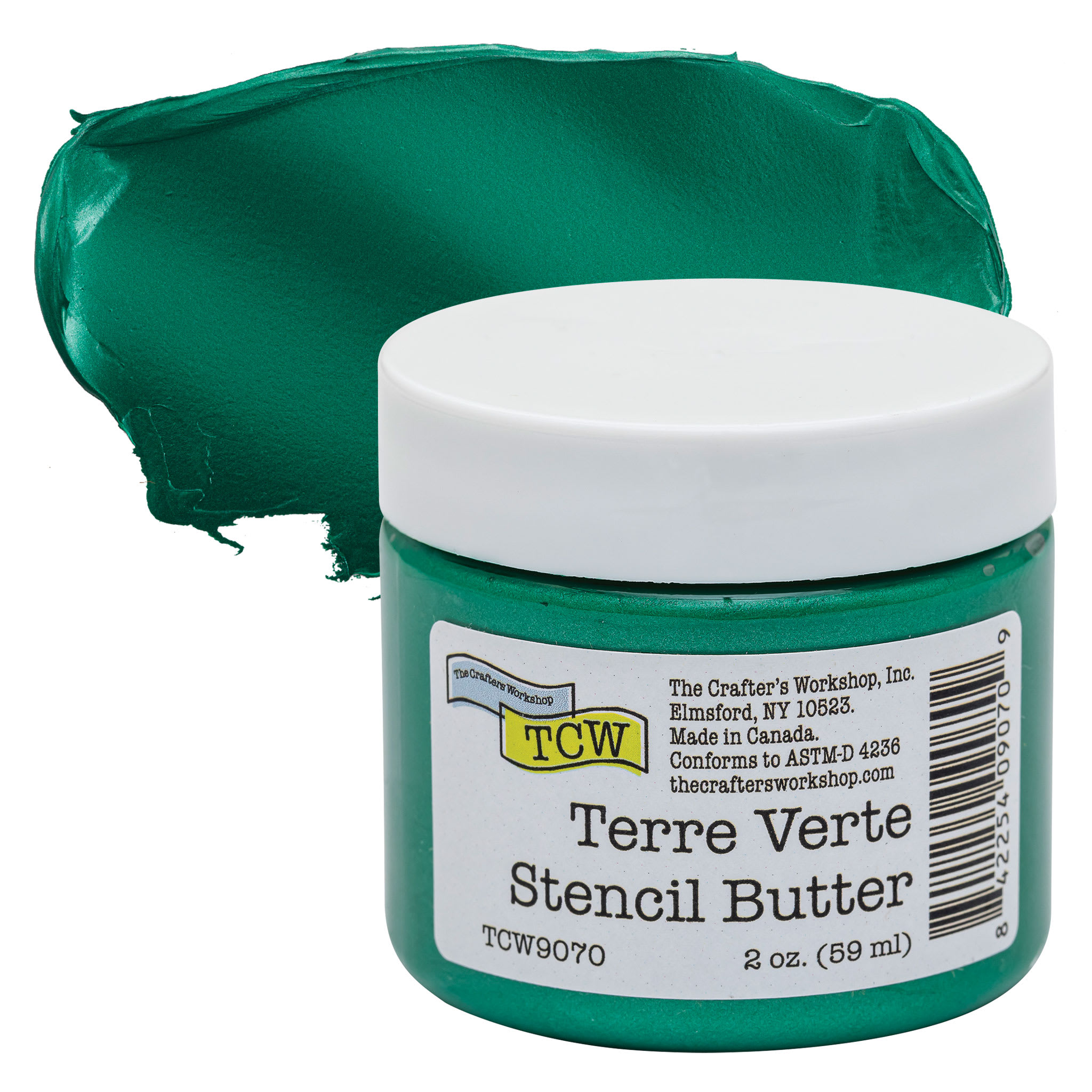 Stencil Butter Acrylic Paint - Terre Verte, 2 oz, Jar