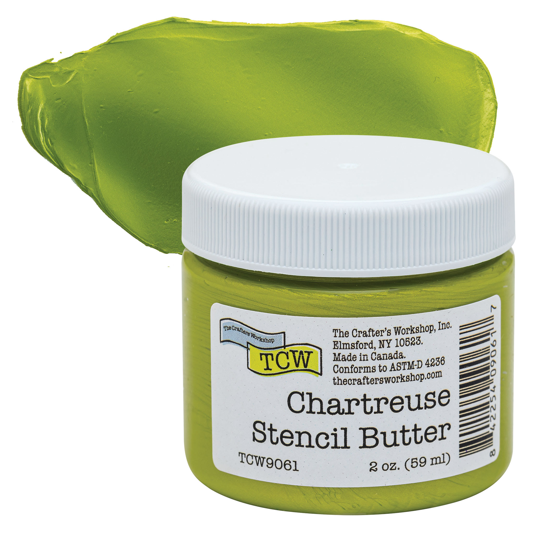 Stencil Butter Acrylic Paint - Chartreuse, 2 oz, Jar