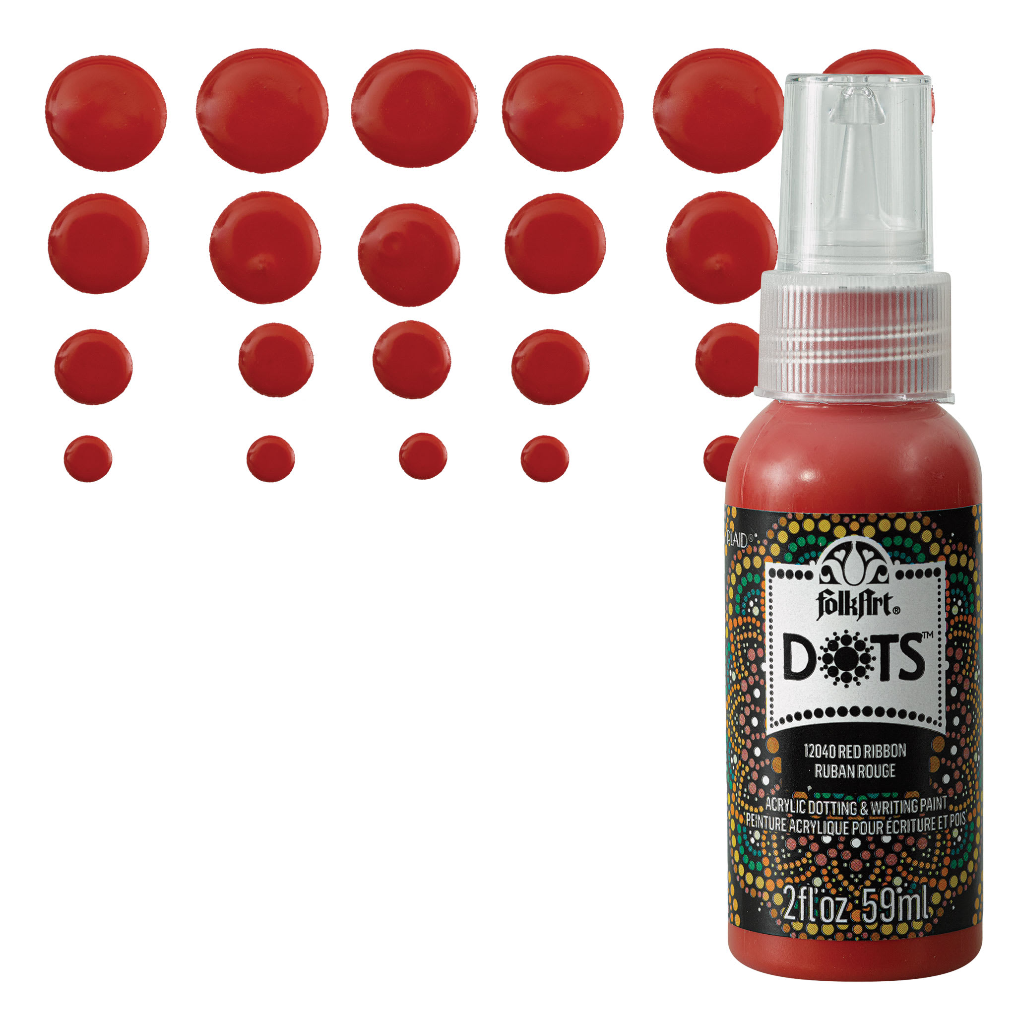 FolkArt® Dots™ Acrylic Dotting & Writing Paint By Folk Art in 12040 Red Ribbon | 2 fl oz