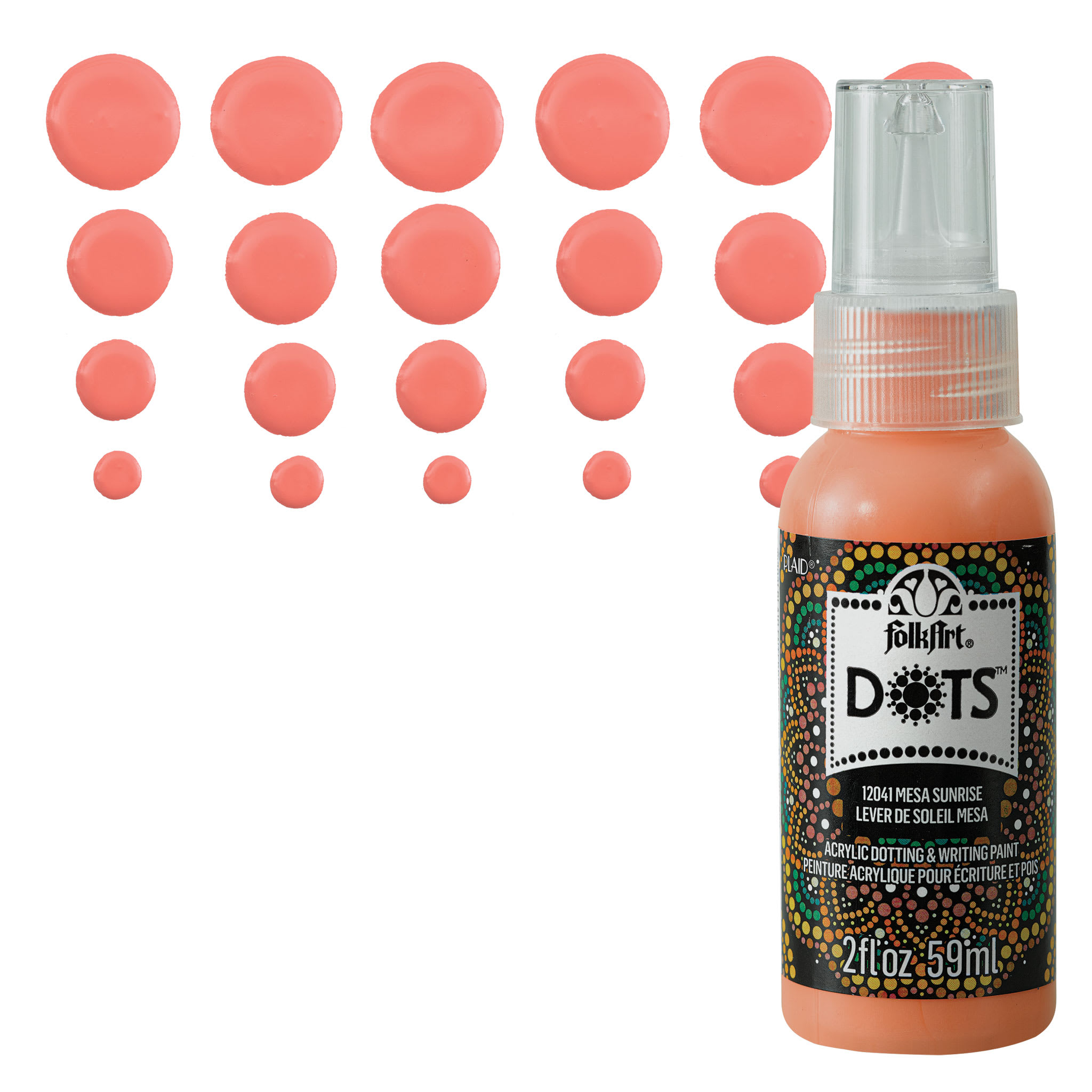 FolkArt Dots Acrylic Paint - Mesa Sun, 2 oz