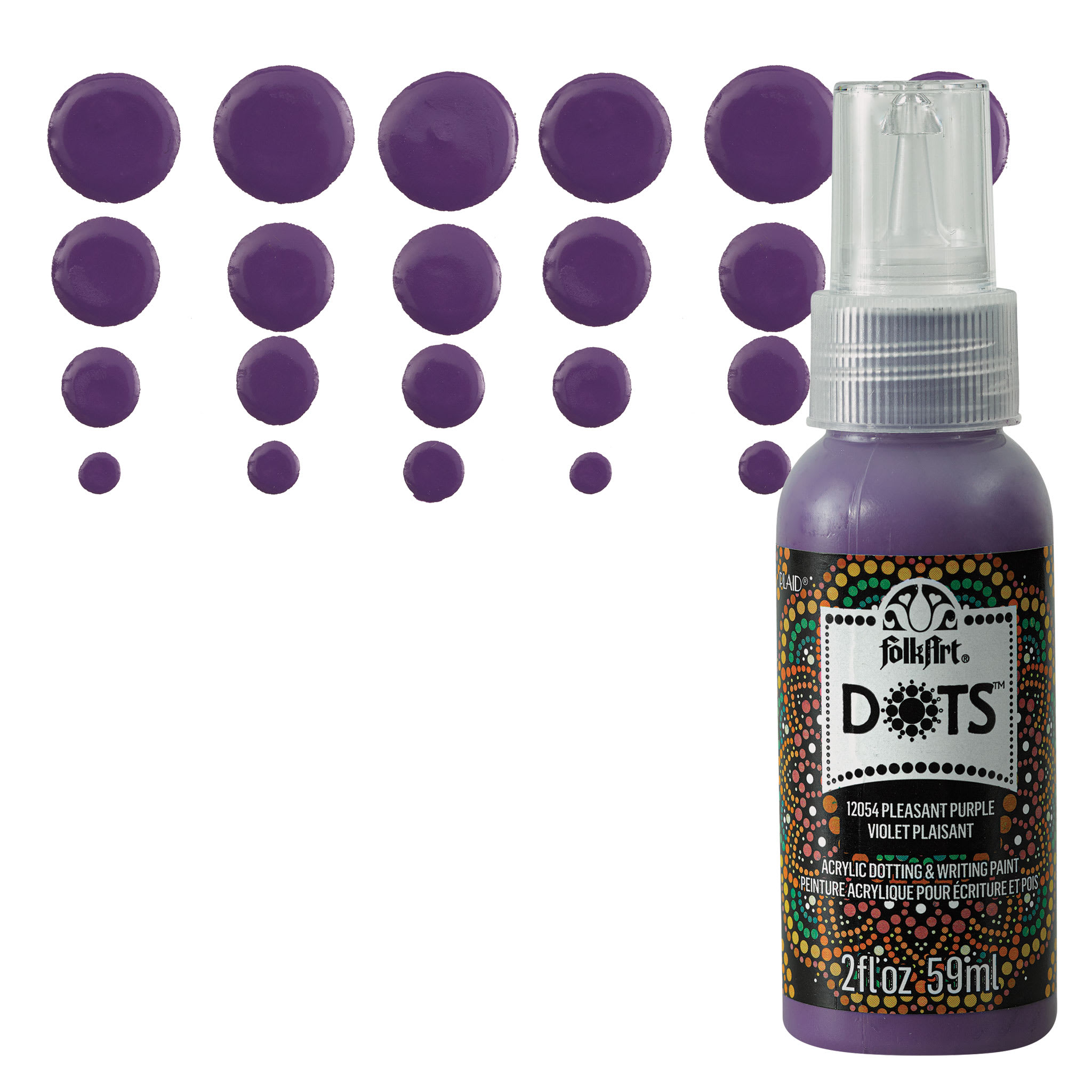 FolkArt® Dots™ Acrylic Dotting & Writing Paint By Folk Art in 12054 Pleasant Purple | 2 fl oz