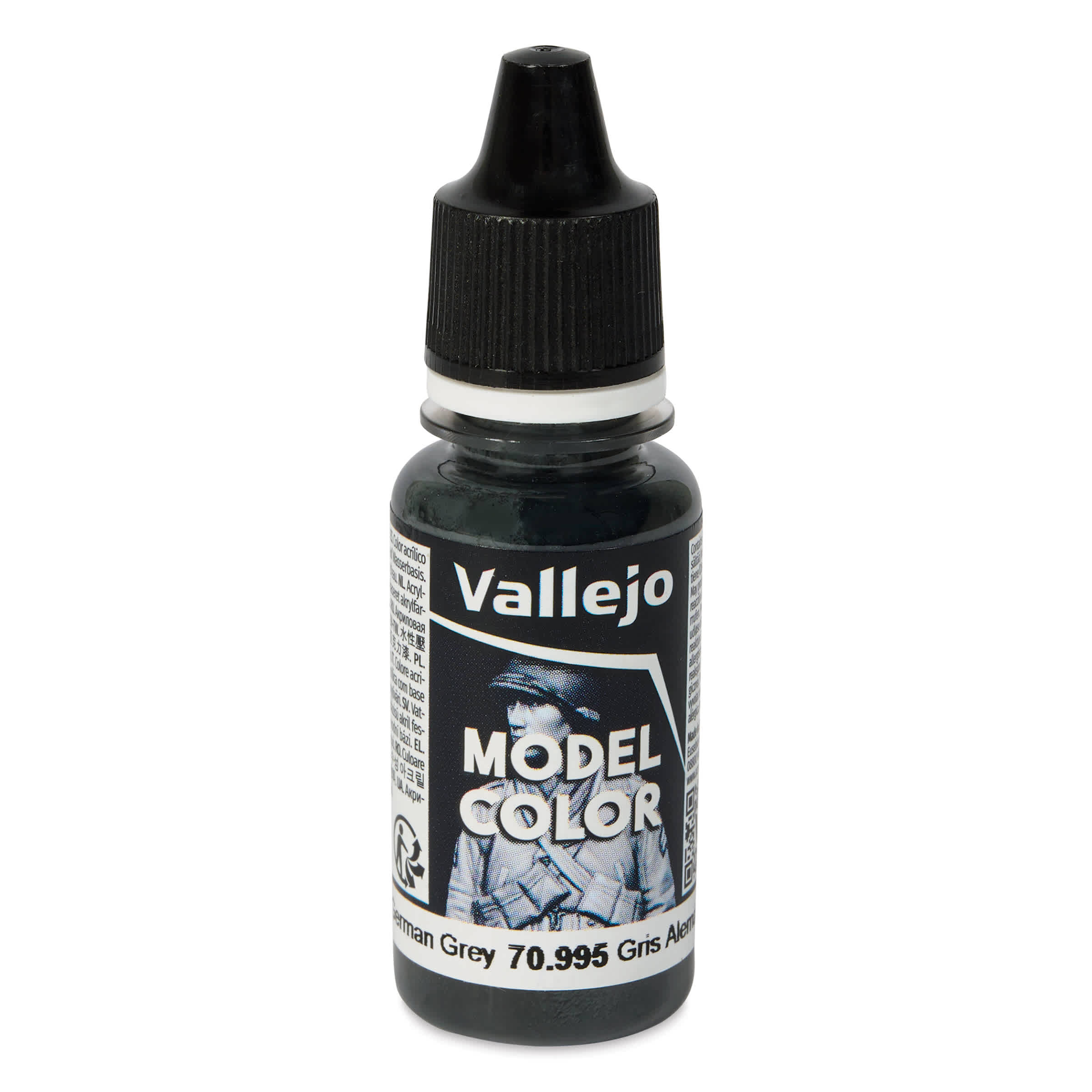 Vallejo Acrylic Model Color Paint - German Grey, 18 ml