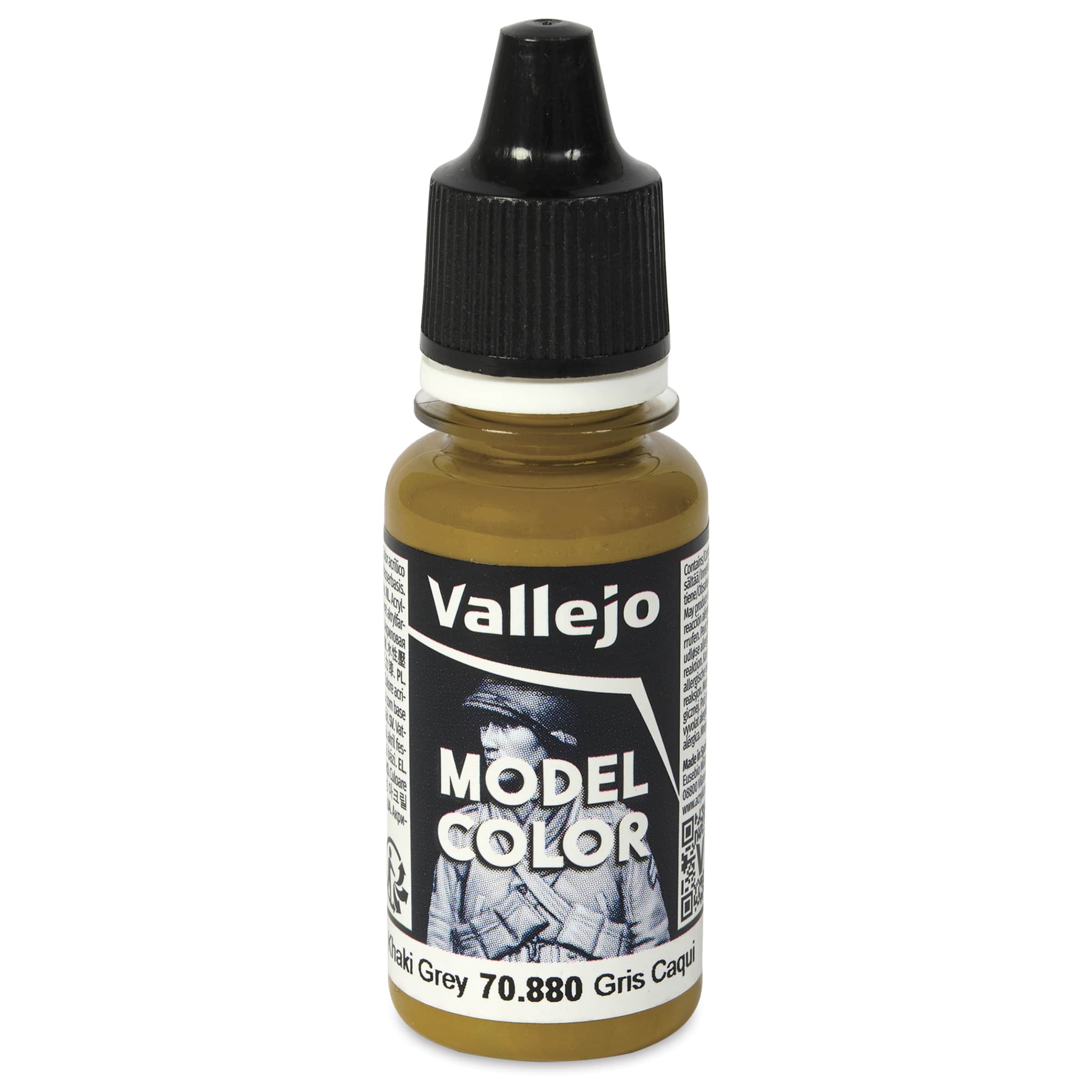 Vallejo Acrylic Model Color Paint - Khaki Grey, 18 ml