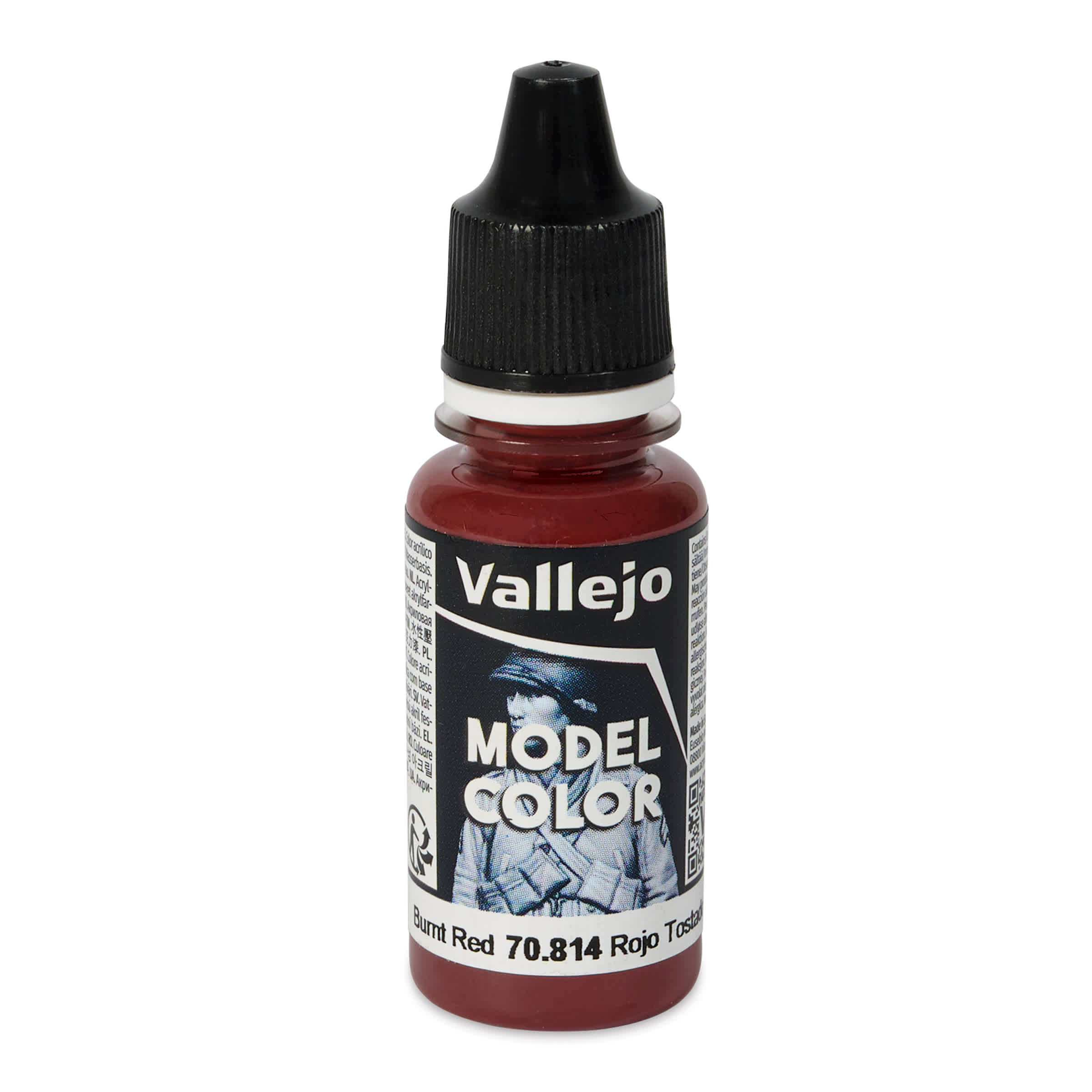 Vallejo Acrylic Model Color Paint - Burnt Red, 18 ml