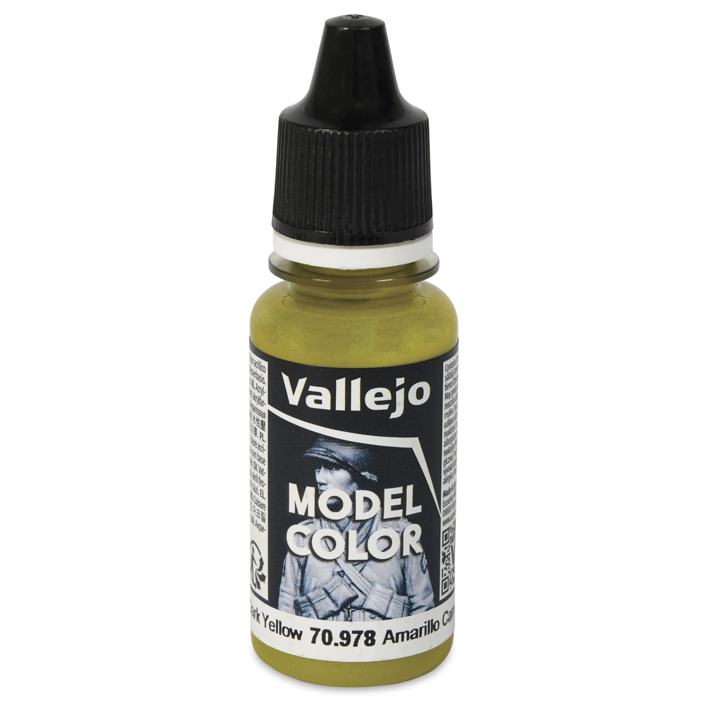 Vallejo Acrylic Model Color Paint - Dark Yellow, 18 ml