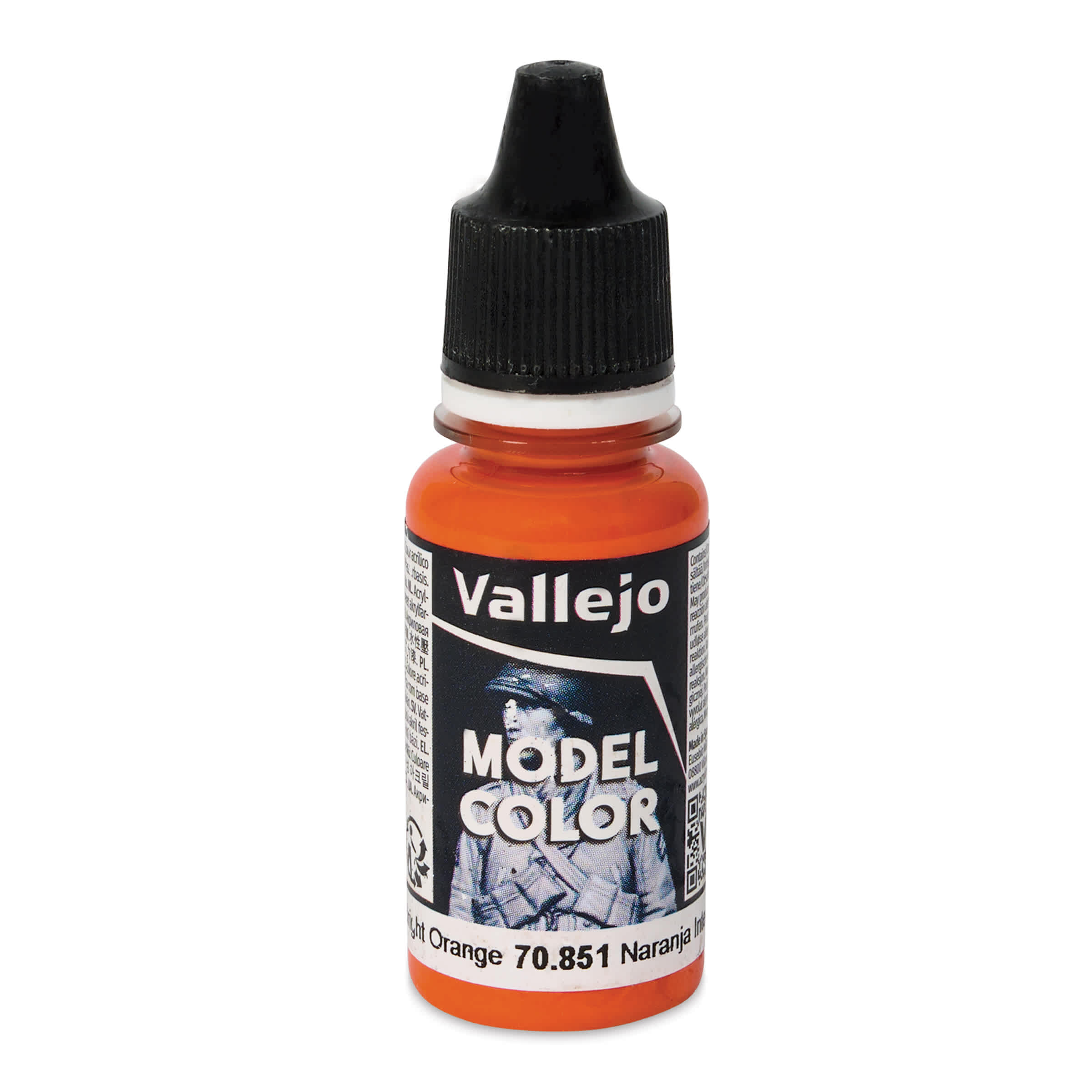 Vallejo Acrylic Model Color Paint - Bright Orange, 18 ml