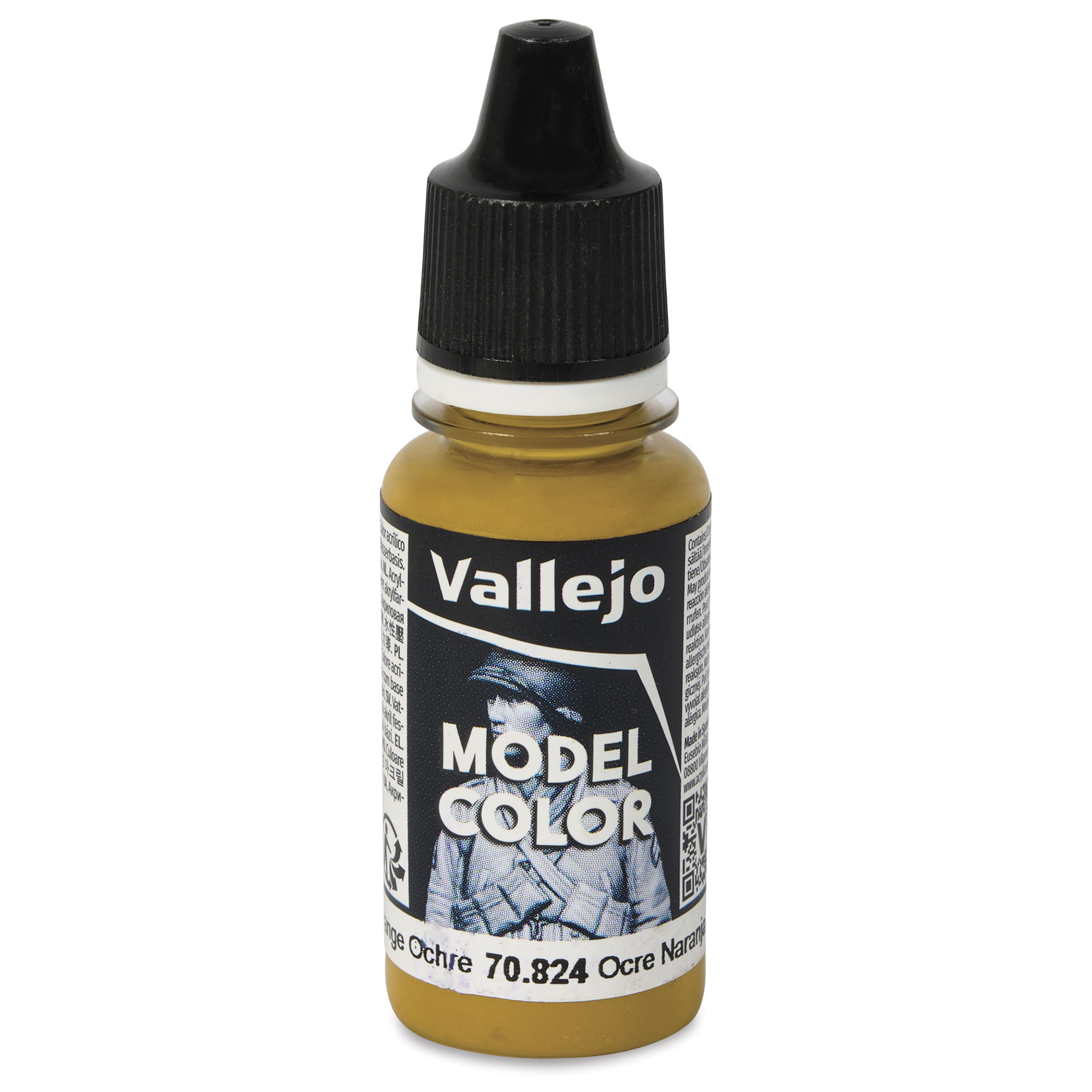 Vallejo Acrylic Model Color Paint - Orange Ochre, 18 ml