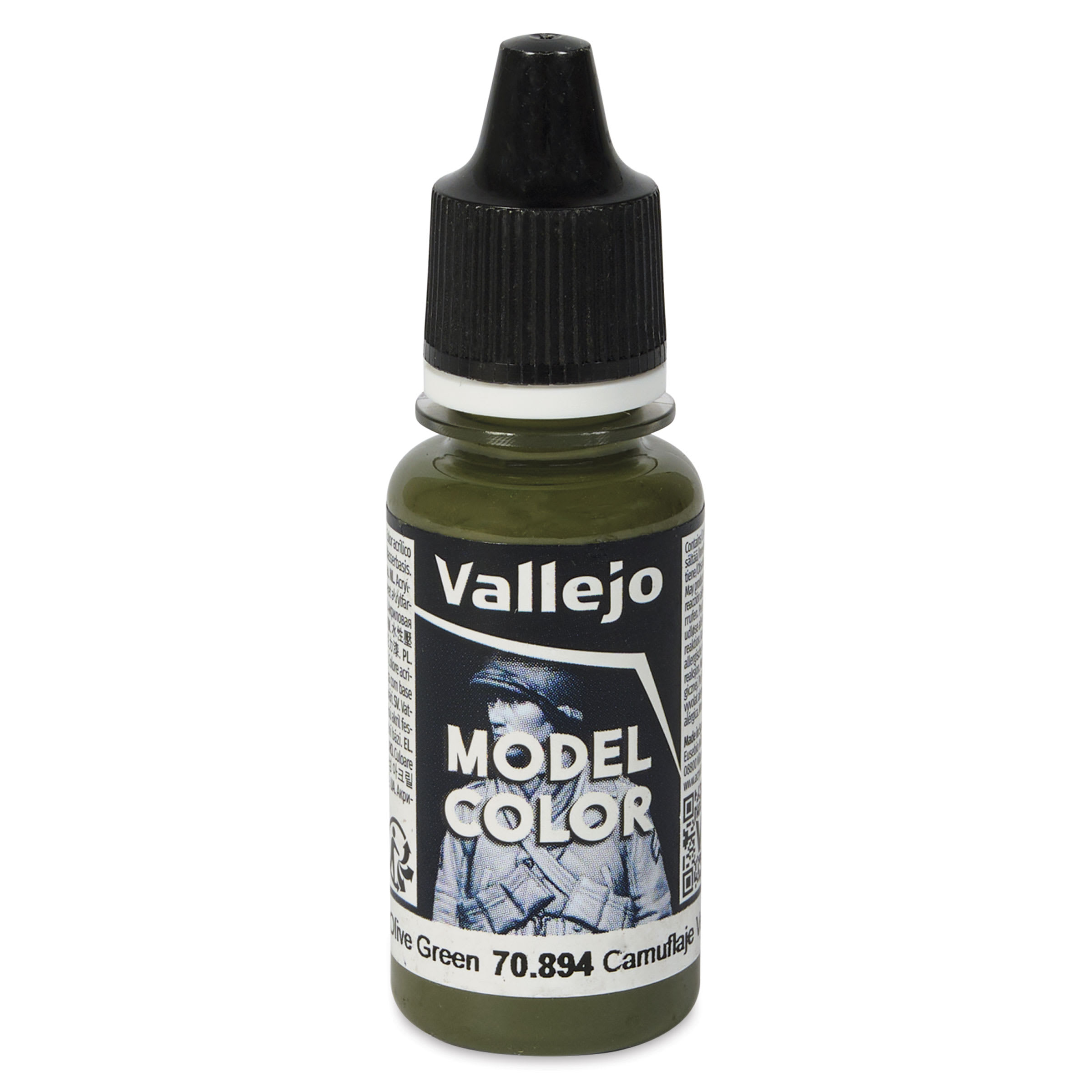 Vallejo Acrylic Model Color Paint - Camouflage Olive Green, 18 ml