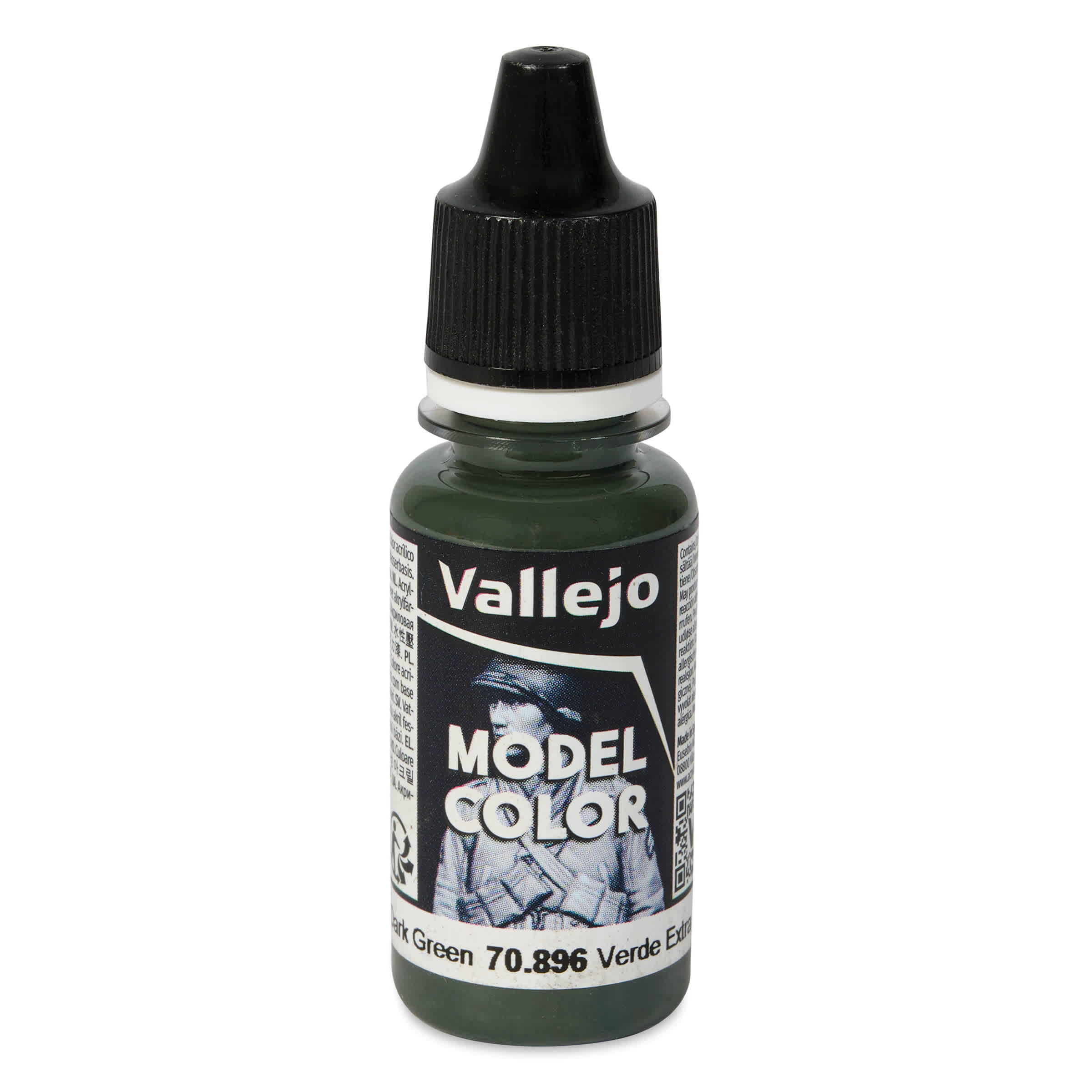Vallejo Acrylic Model Color Paint - Extra Dark Green, 18 ml