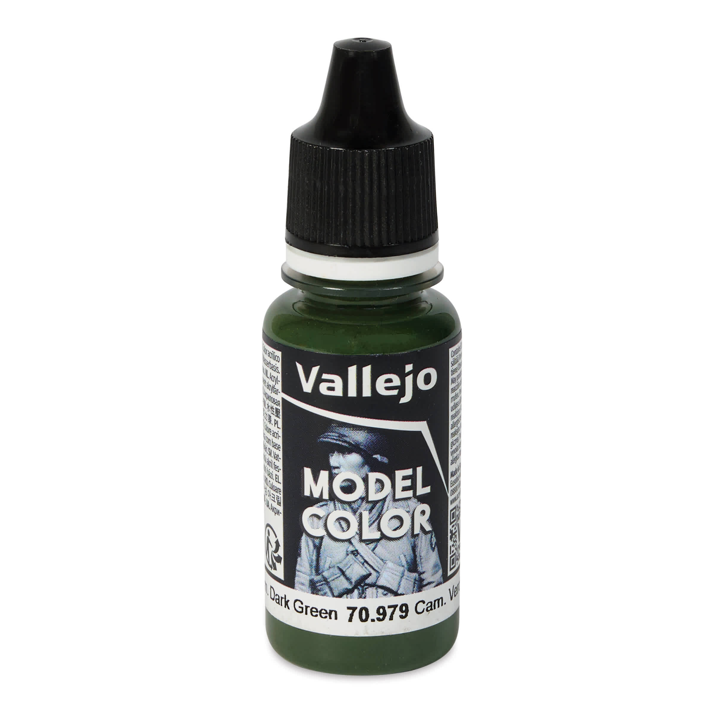 Vallejo Acrylic Model Color Paint - Camouflage Dark Green, 18 ml