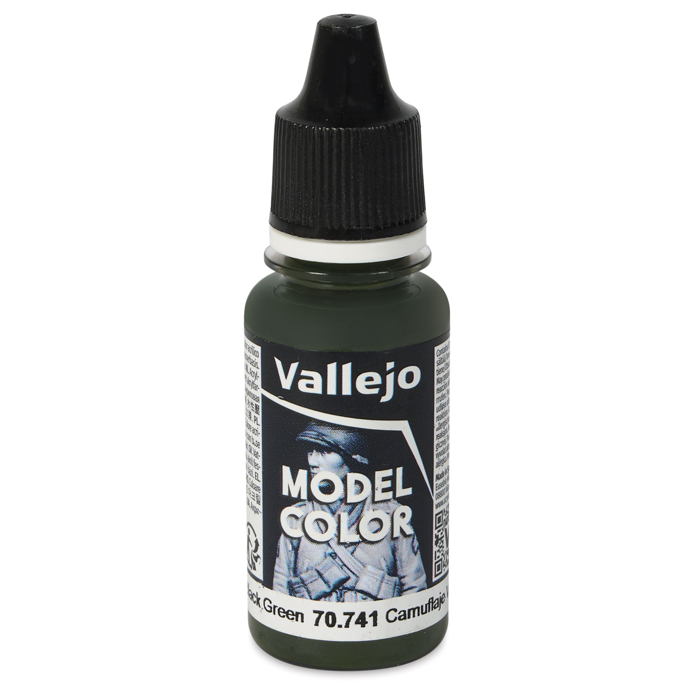 Vallejo Acrylic Model Color Paint - Camouflage Black Green, 18 ml