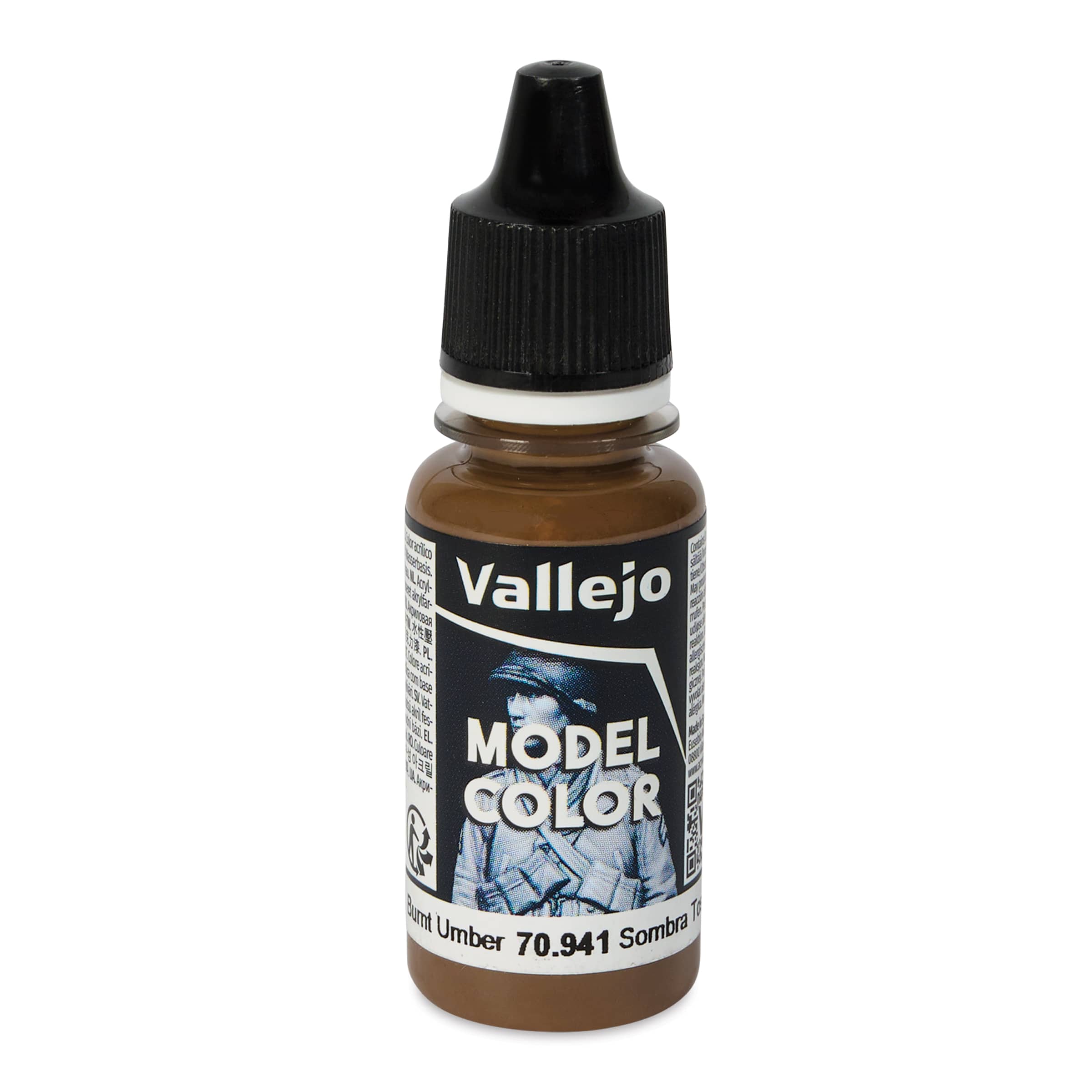 Vallejo Acrylic Model Color Paint - Burnt Umber, 18 ml