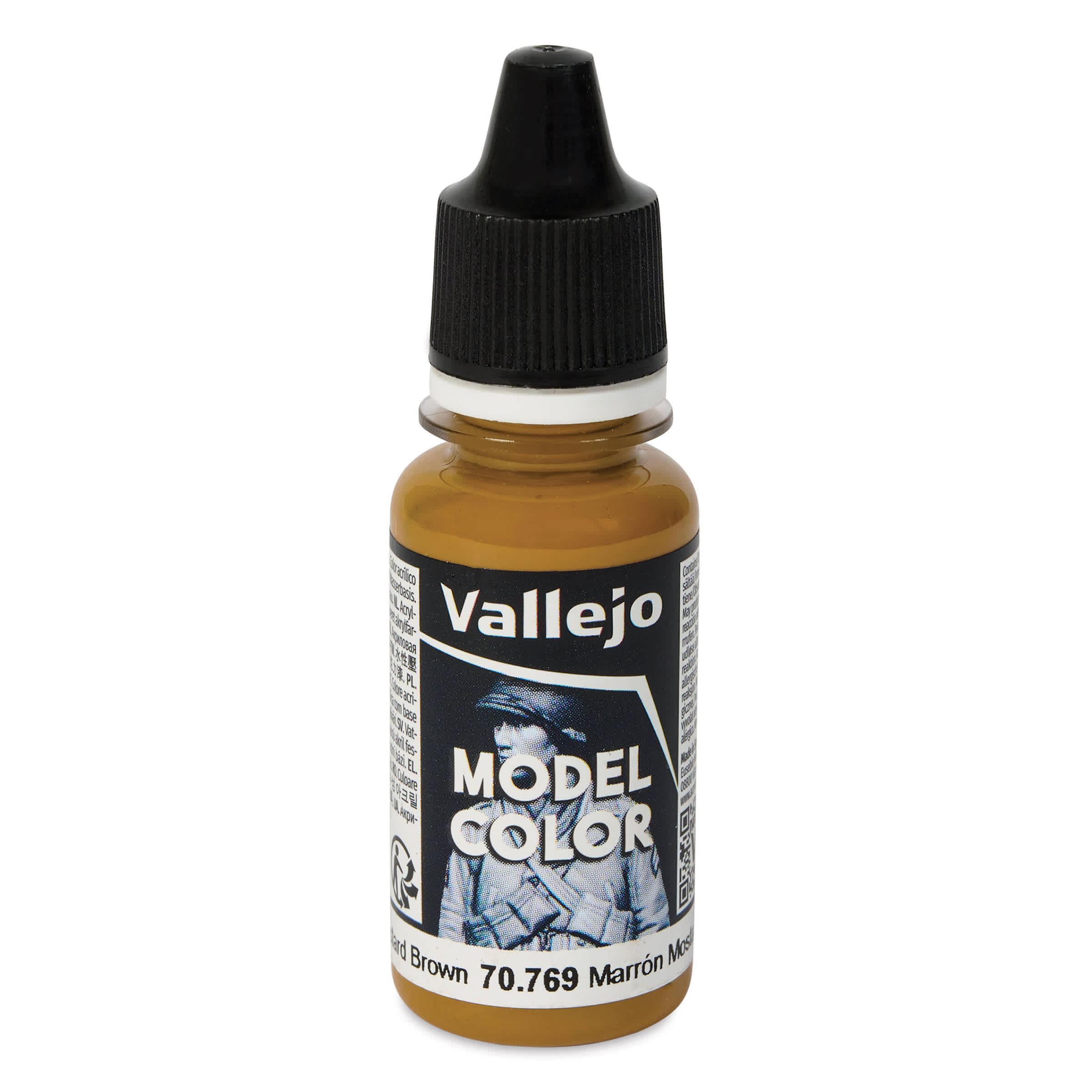 Vallejo Acrylic Model Color Paint - Mustard Brown, 18 ml
