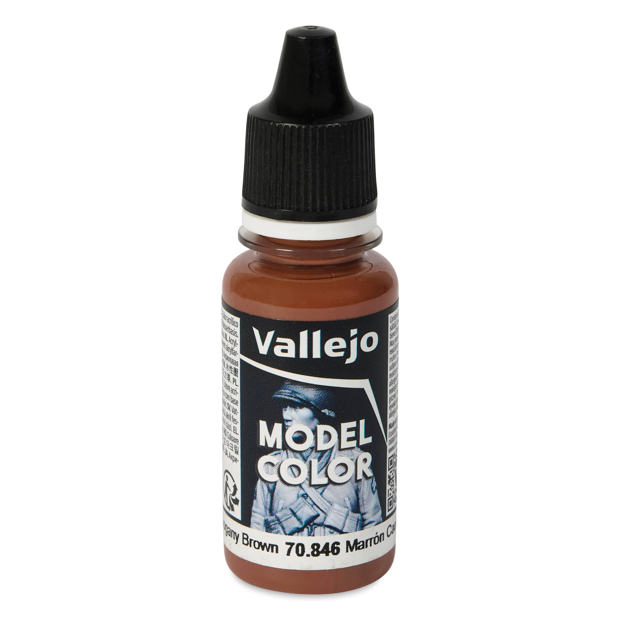 Vallejo Acrylic Model Color Paint - Mahogany Brown, 18 ml