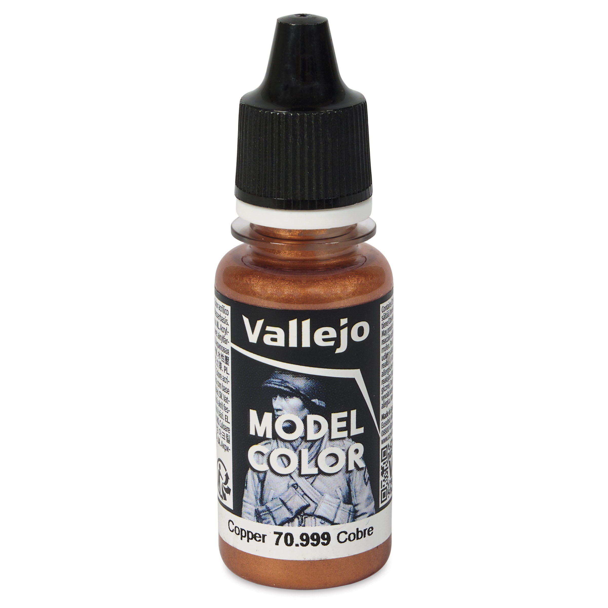 Vallejo Acrylic Model Color Paint - Copper, 18 ml