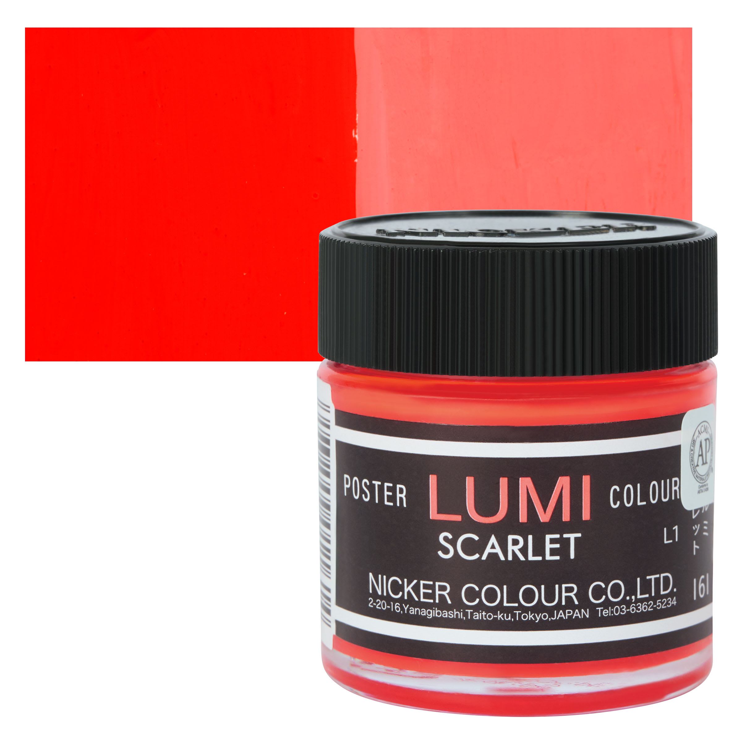 Nicker Lumi Poster Colour Paint - Lumi Scarlet, 40 ml
