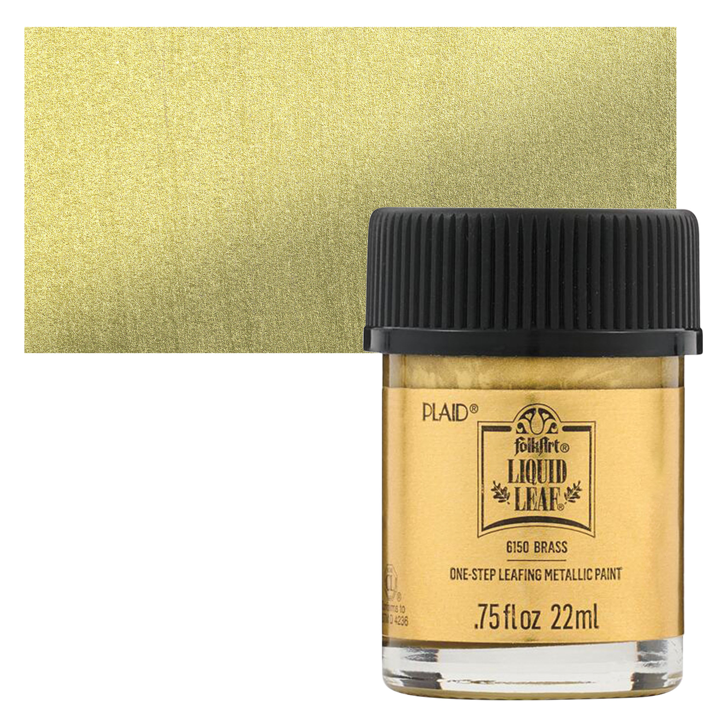 FolkArt Liquid Leaf Metallic Paint - Brass, 0.75 oz