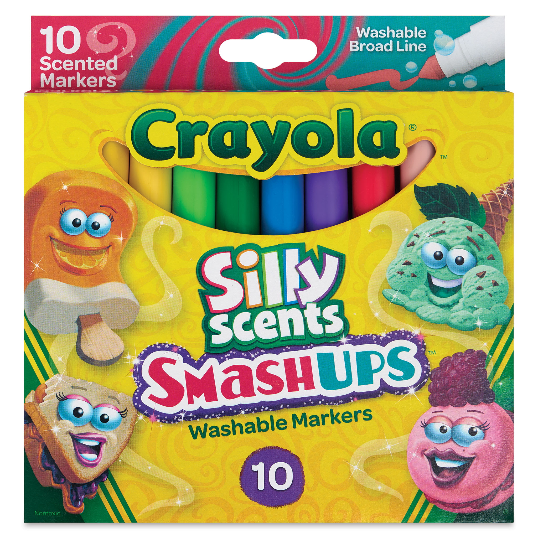 Crayola Silly Scent Smashups Markers - Set of 10, Broad Tip