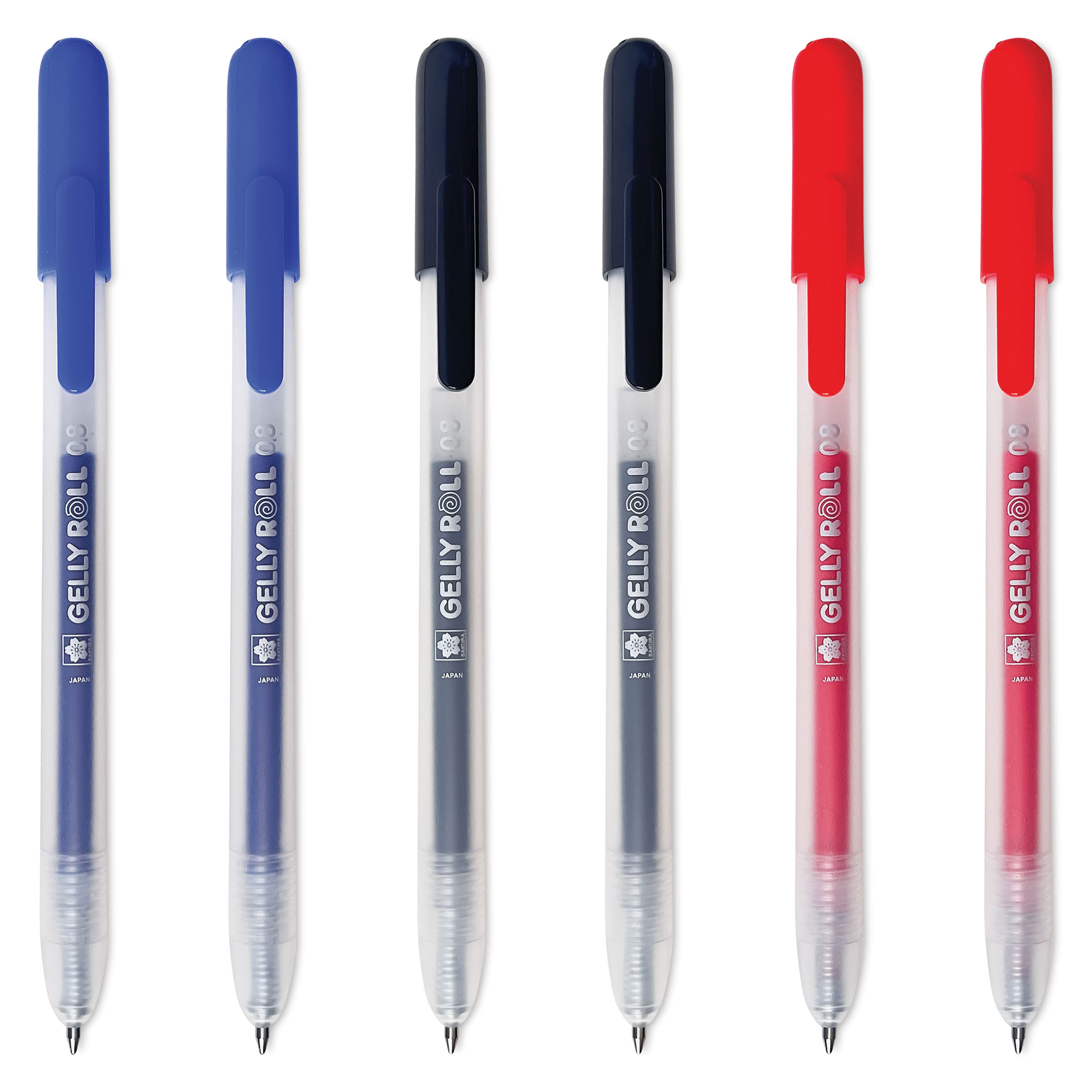 Sakura Gelly Roll Retractable Classic Pens - Assorted, Medium Tip, Set of 6