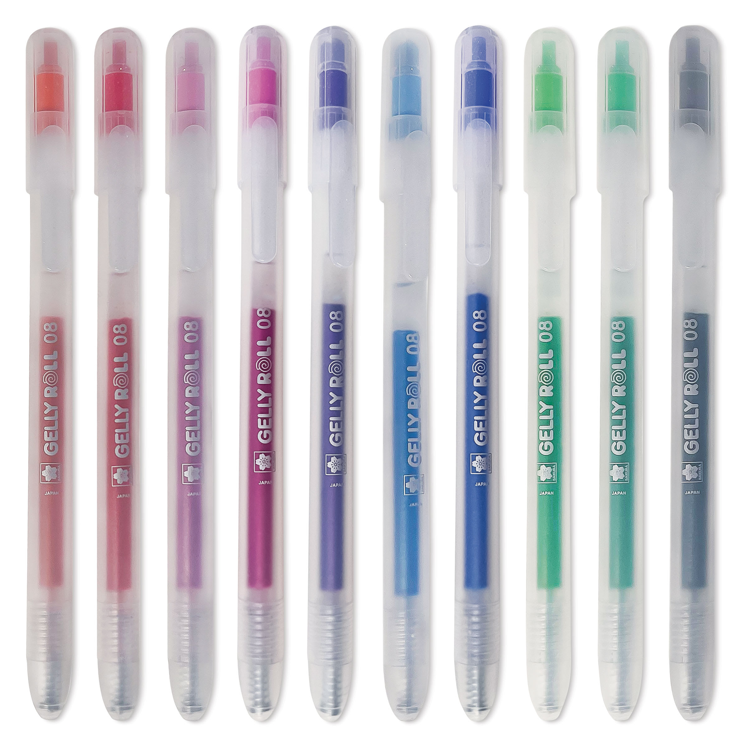Sakura Gelly Roll Retractable Sparkle Set: 3 Stardust, 3 Metallic, 2 Blue & 2 Black - Open miscellaneous