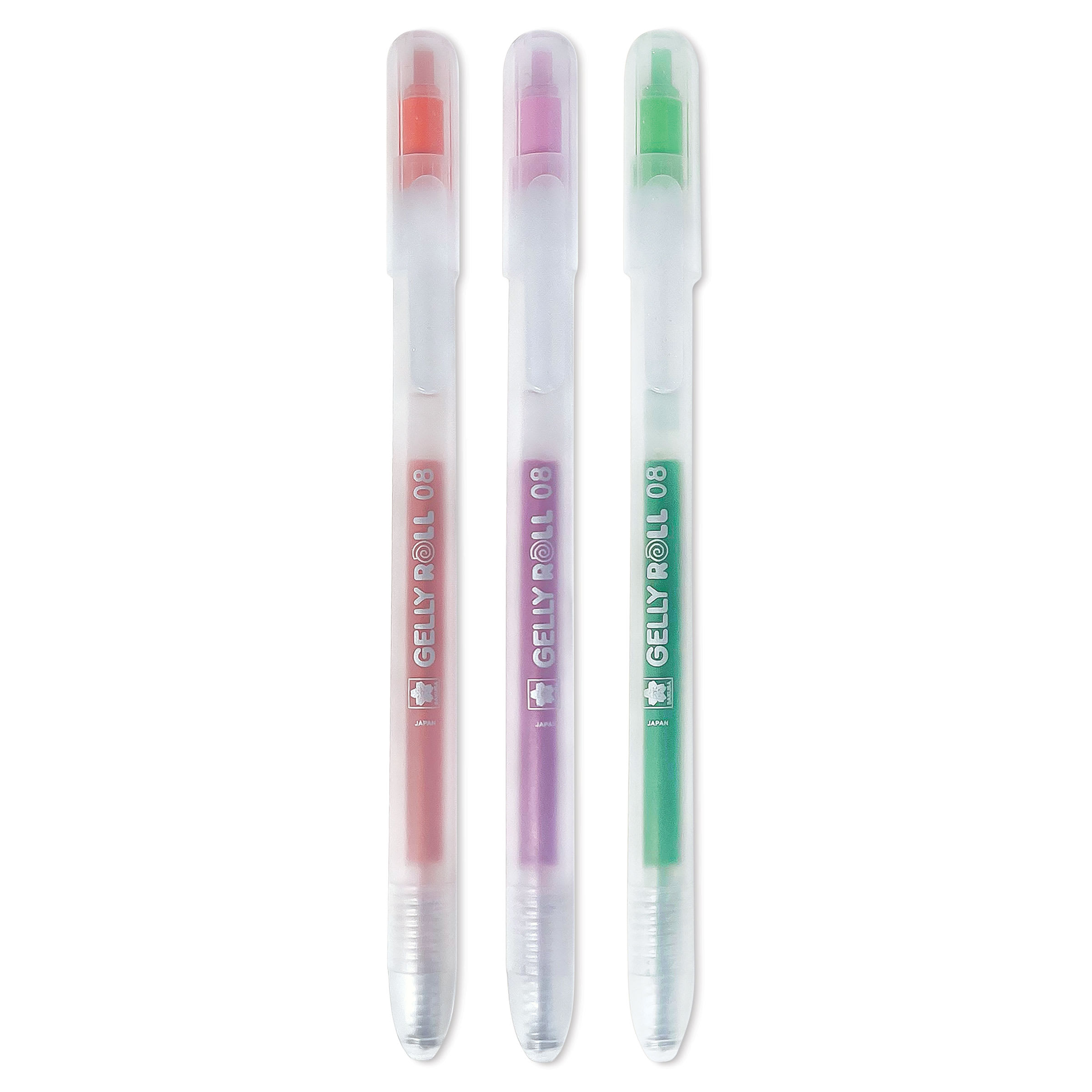 Sakura Gelly Roll Retractable Stardust Pen - Melon Mix, Medium Tip, Set of 3