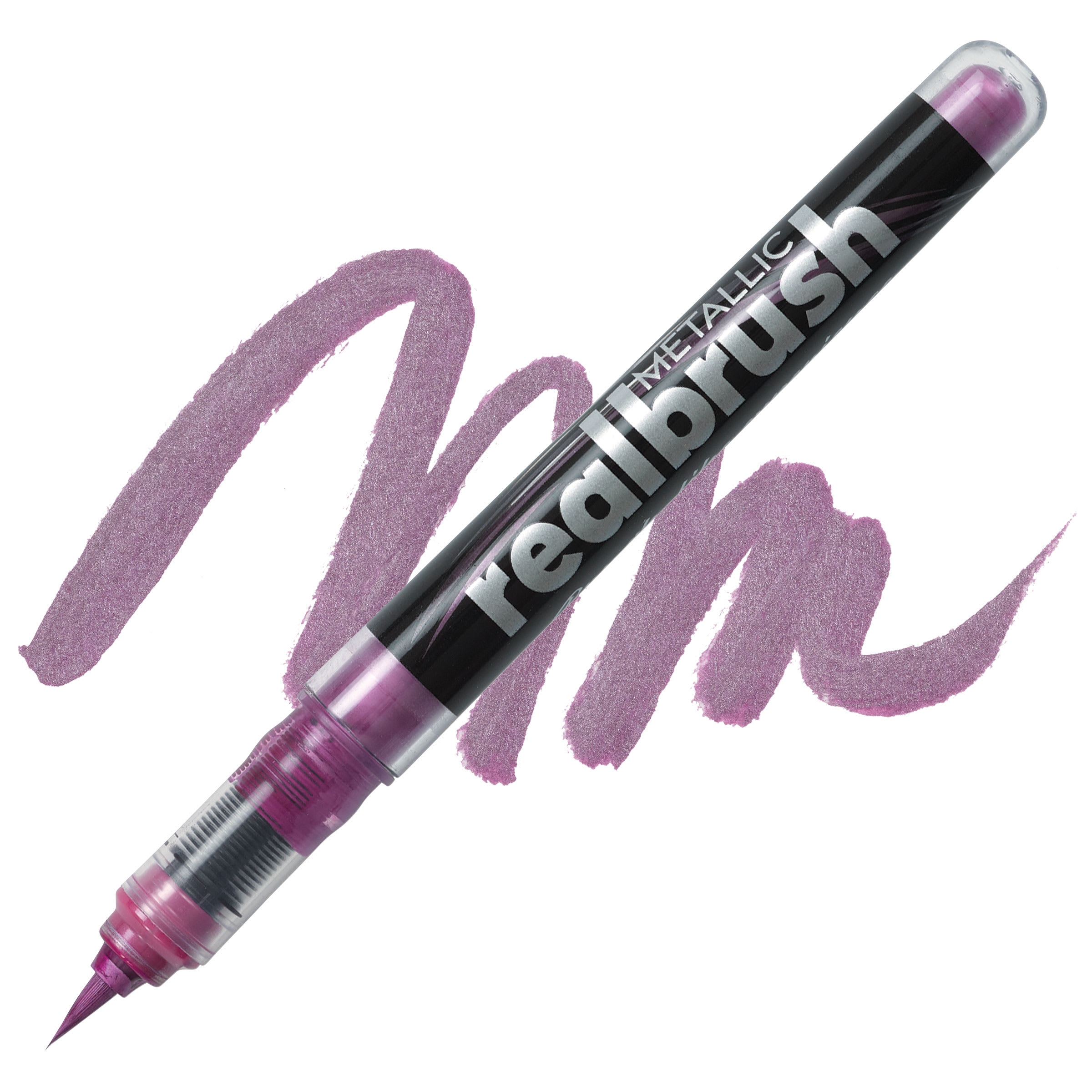 Karin Realbrush Metallic Marker - Pink 8546, 4 mm, Brush Tip