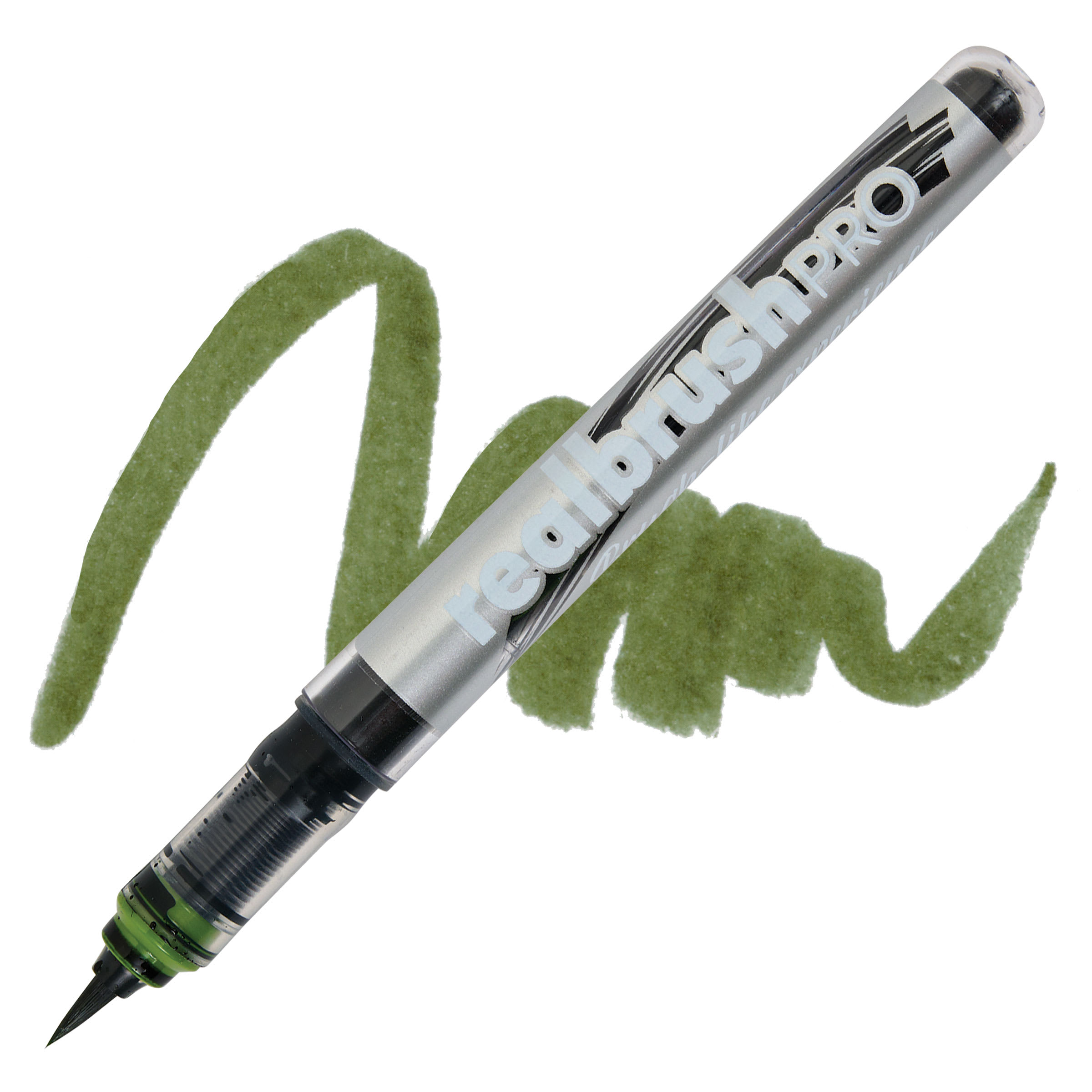 Karin Realbrush Pro Marker - Olive Green, 4 mm, Brush Tip