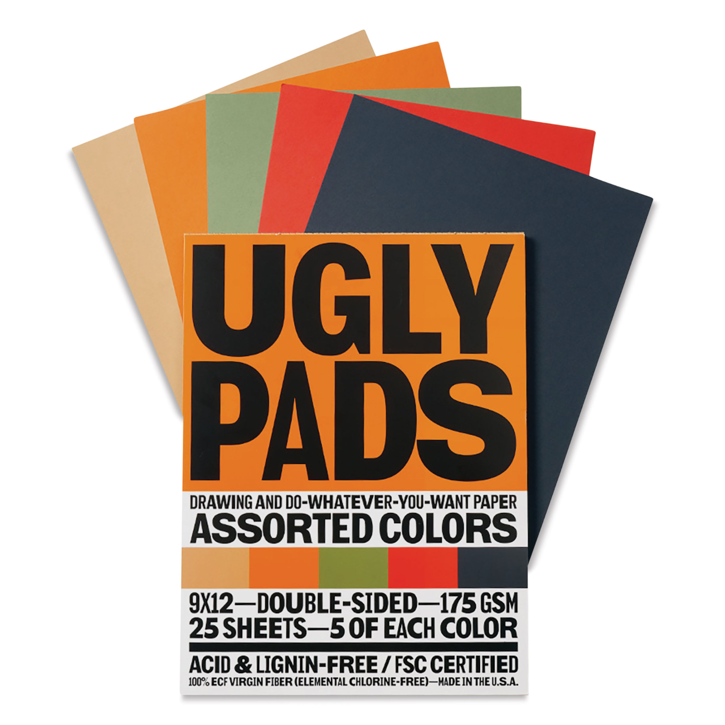 Uglybooks Uglypads - Farmer, 9" x 12", Pkg of 5