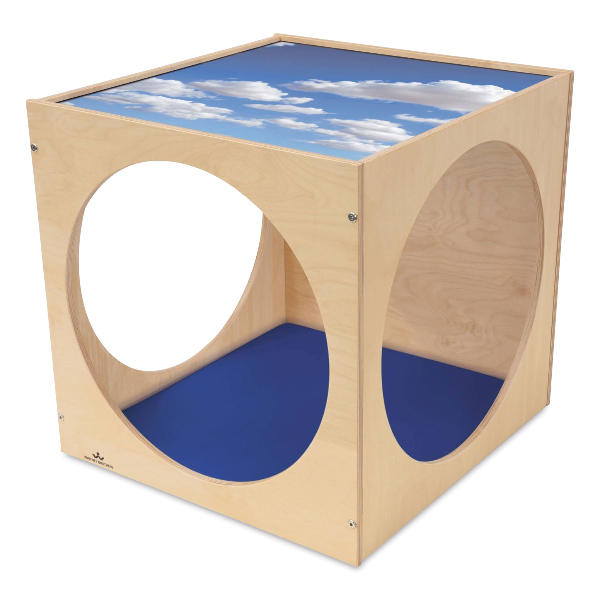 WB2692 Toddler Acrylic Sky Top Play Cube with Mat - Natural UV