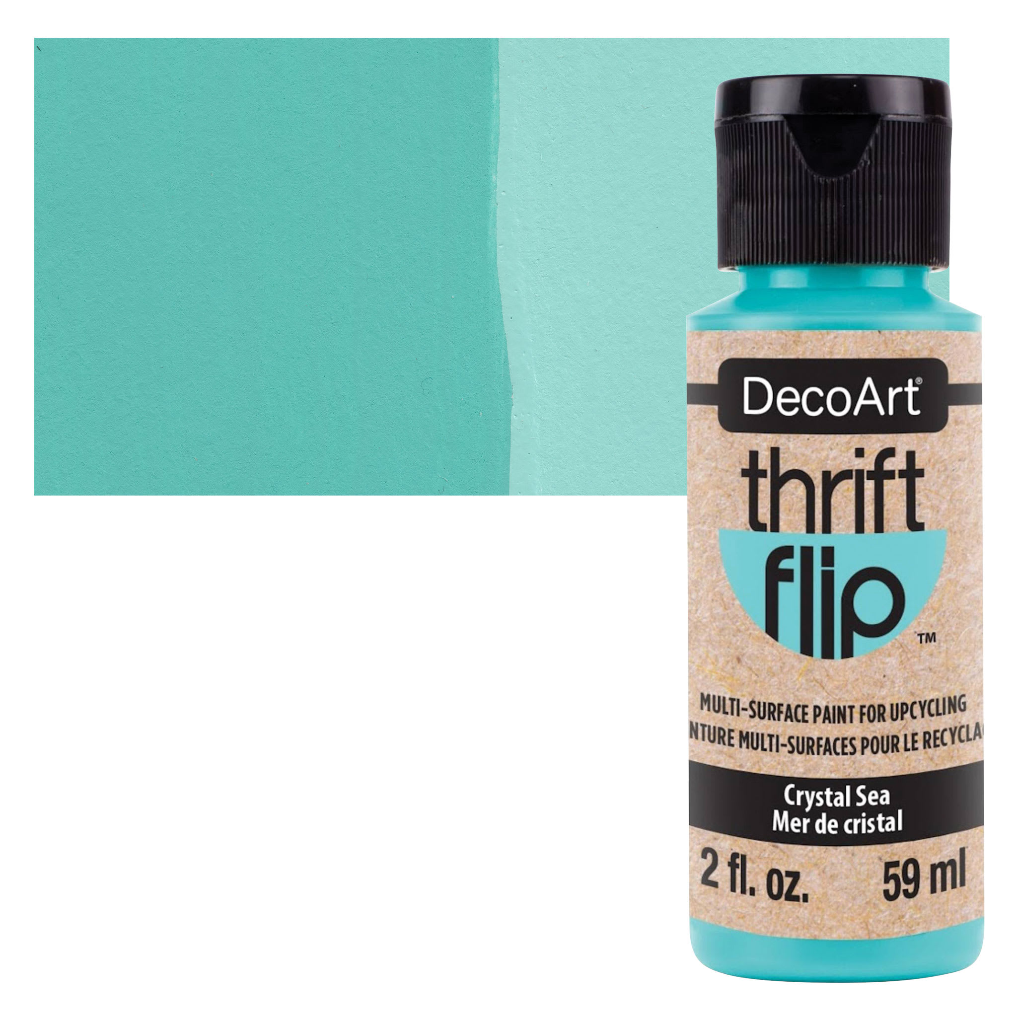 DecoArt Thrift Flip Multi-Surface Paint - Crystal Sea, 2 oz