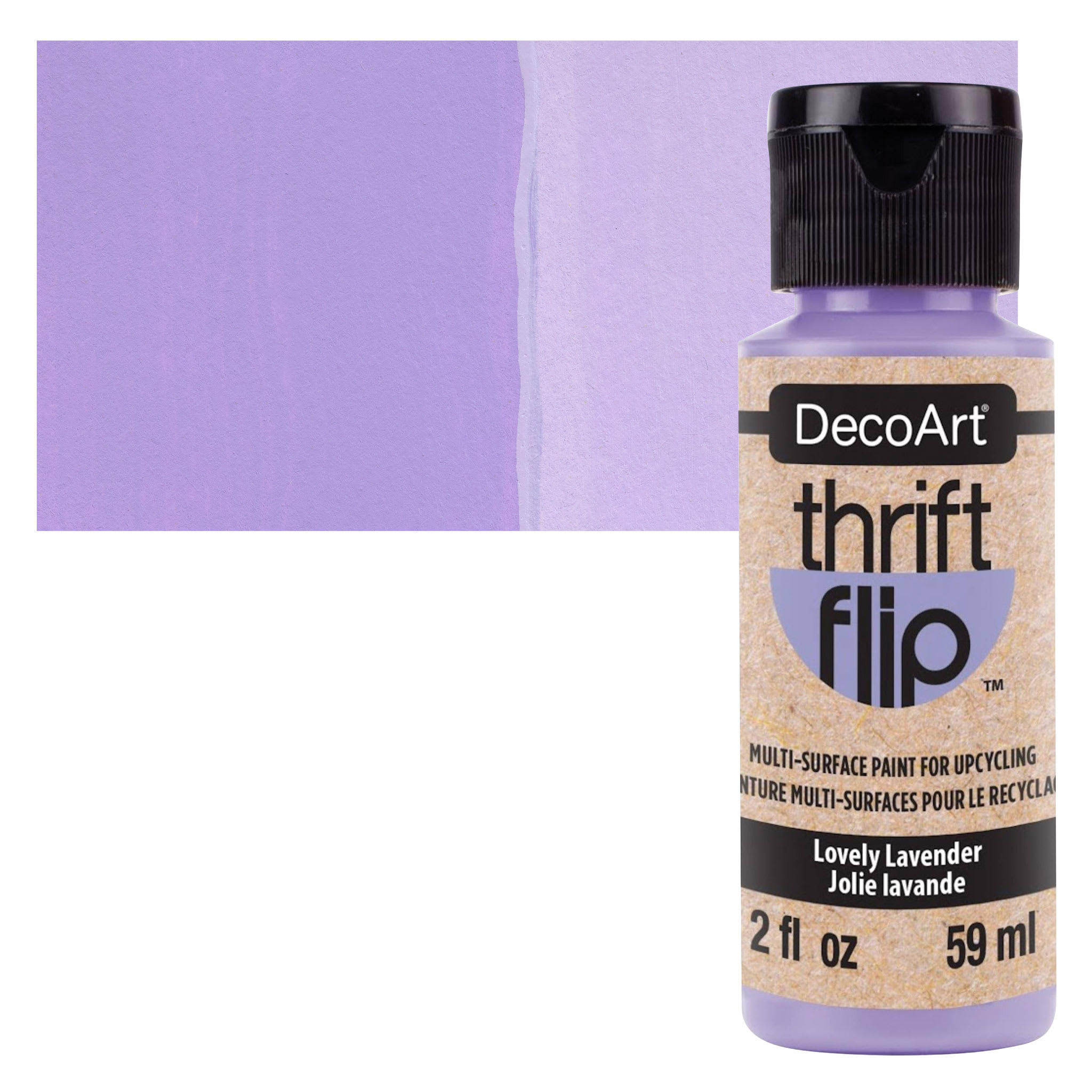 DecoArt Thrift Flip Multi-Surface Paint - Lovely Lavender, 2 oz