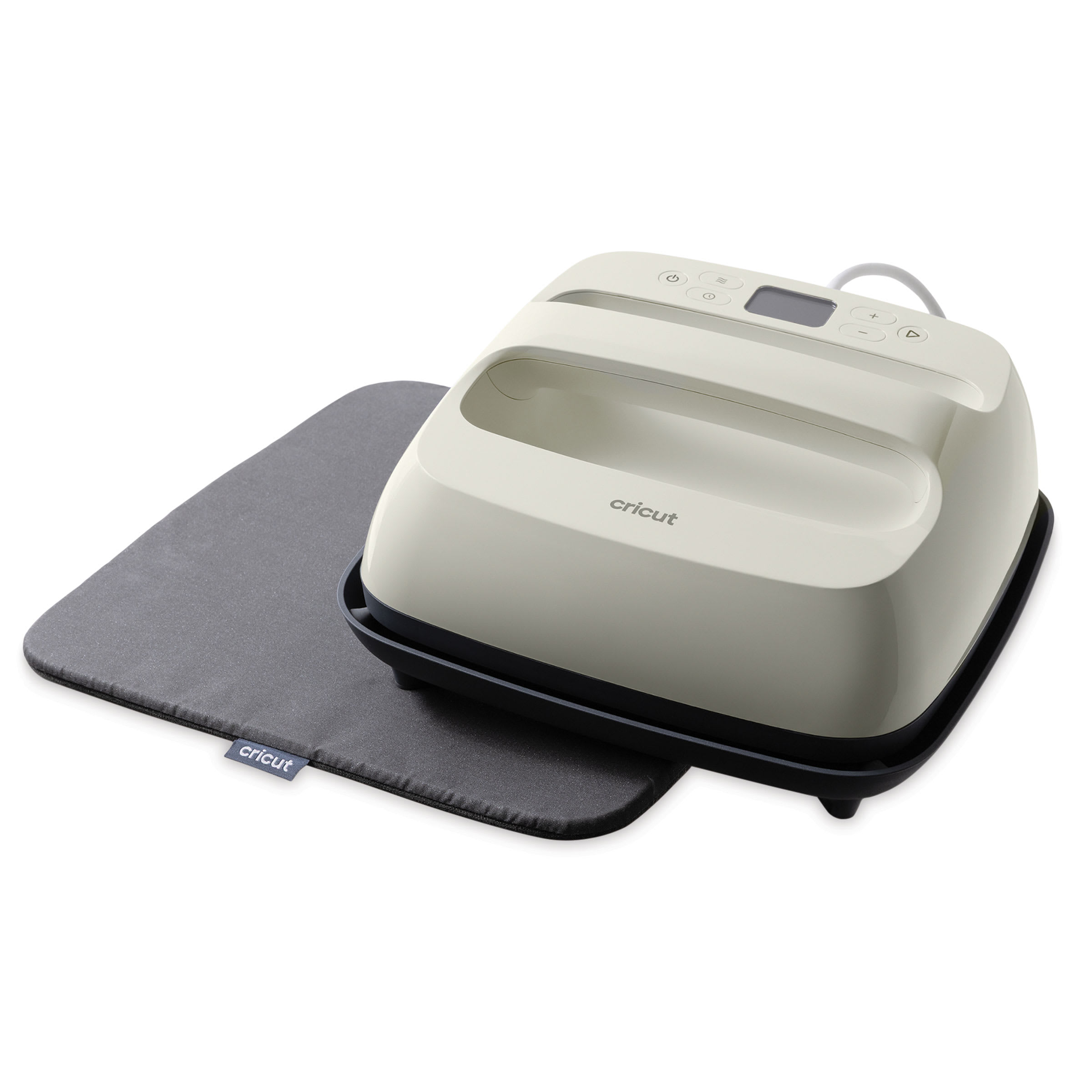 Cricut EasyPress Se - 9 in x 9 in + Cricut EasyPress Mat, 12 in x 12 in - Light beige