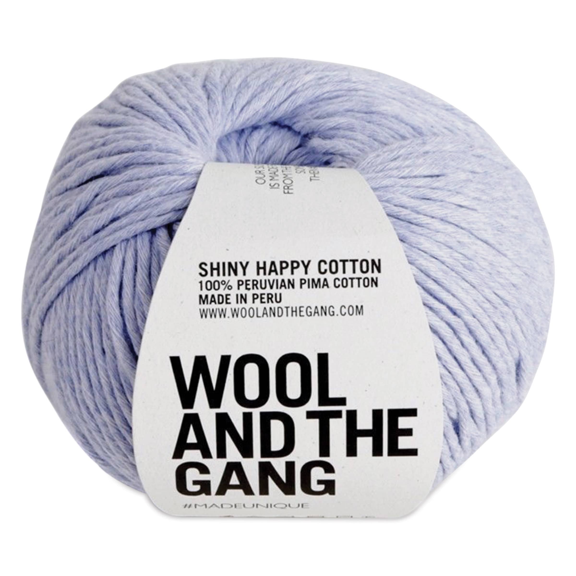 Wool and the Gang Shiny Happy Cotton Yarn - Purple Haze, 155 yds