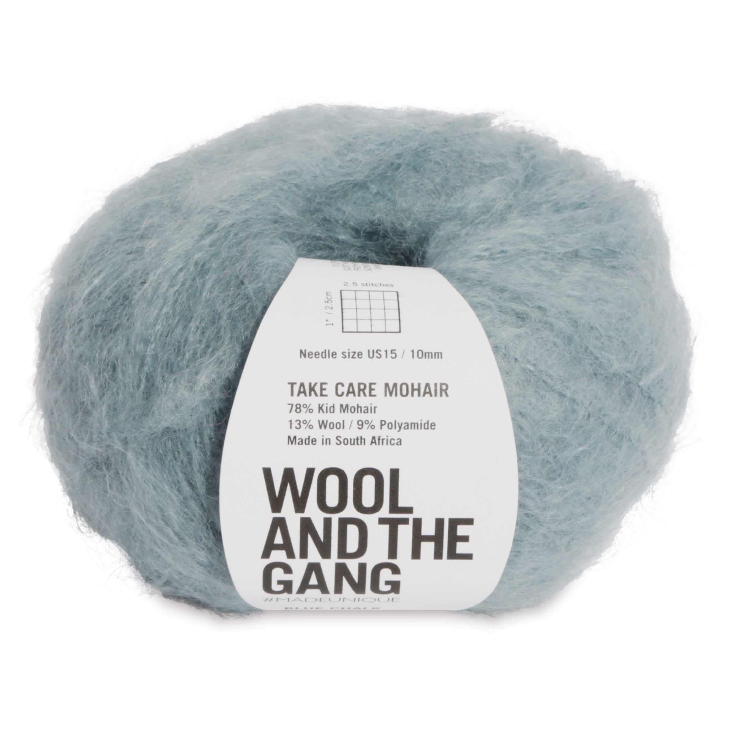Wool and the Gang Take Care Mohair Yarn - Blue Chalk, 109 yds