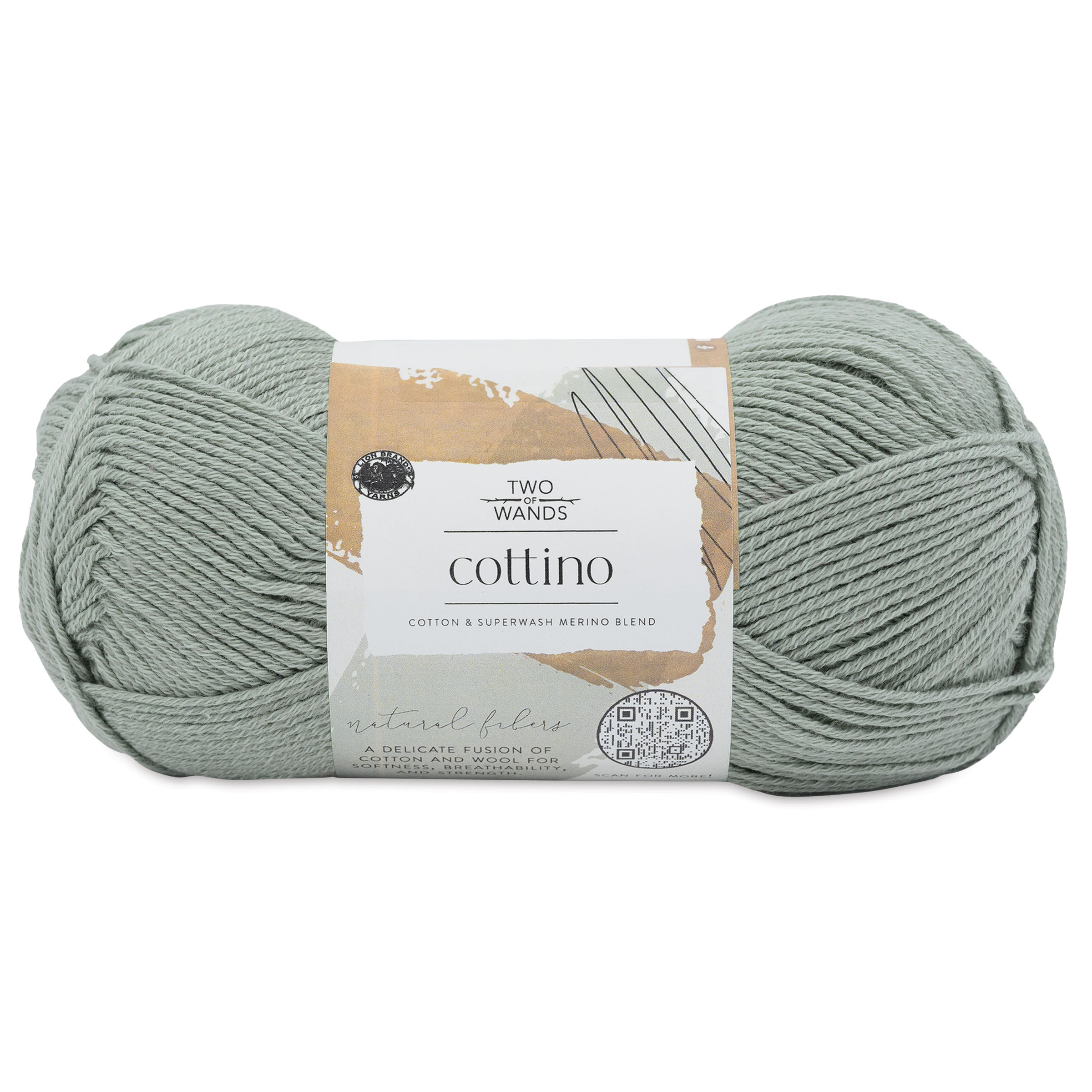 Lion Brand Cottino Yarn  Eucalyptus 35 oz