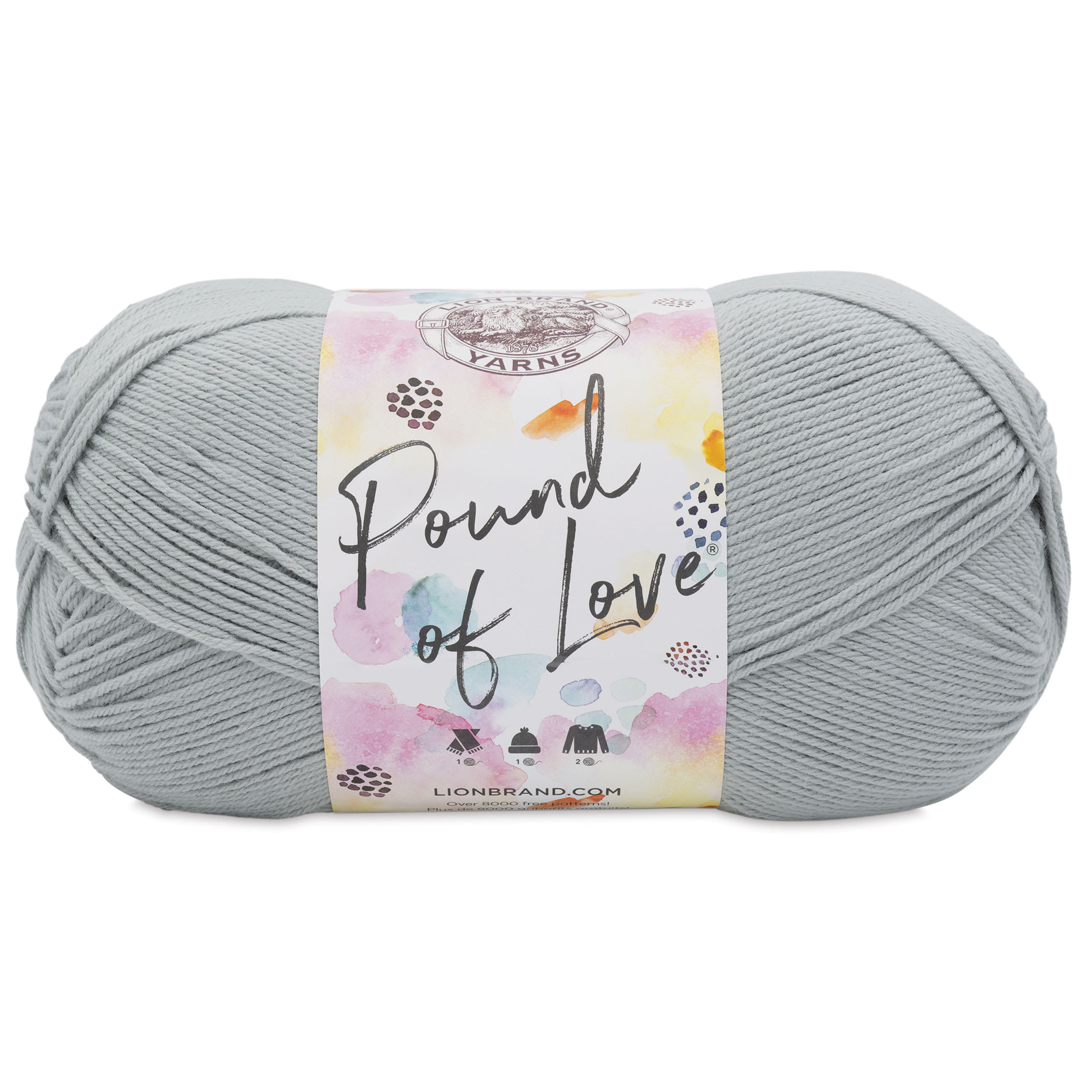 Lion Brand Pound of Love Yarn  Sleet 16 oz