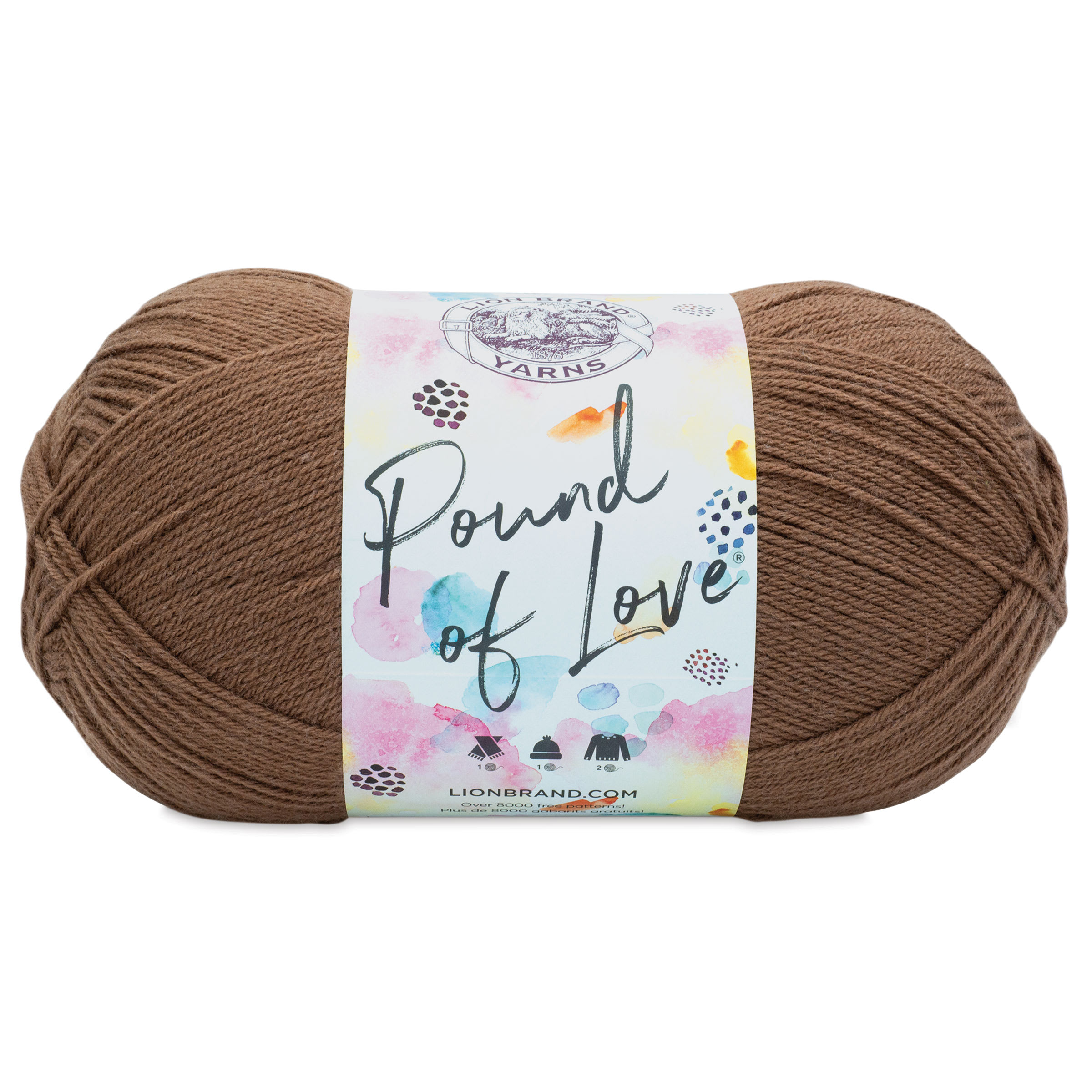Lion Brand Pound of Love Yarn  Mocha 16 oz