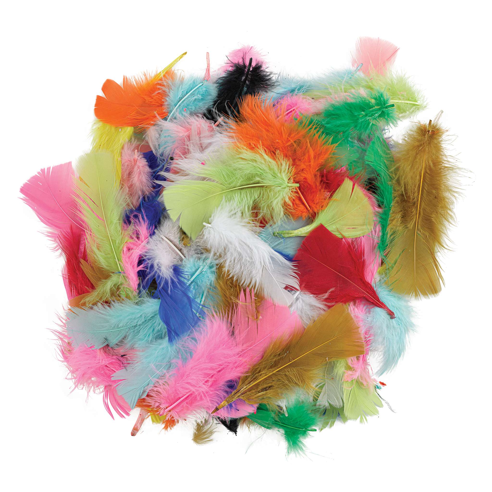 Chenille Kraft Creativity Street Feathers, Assorted Bright Hues, 1 oz (CK-4502) | Quill
