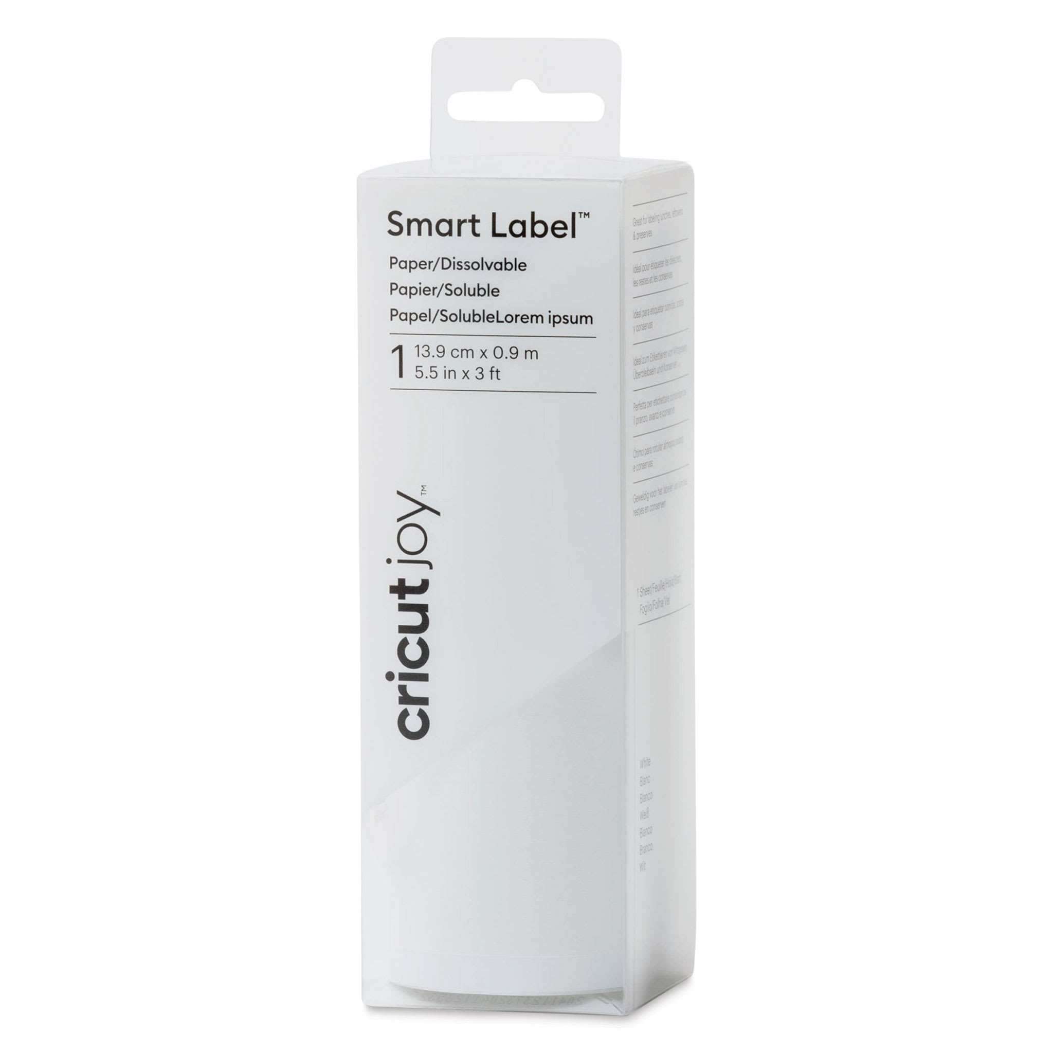 Cricut Joy Smart Label Dissolvable Paper - White, 5-1/2" x 3 ft