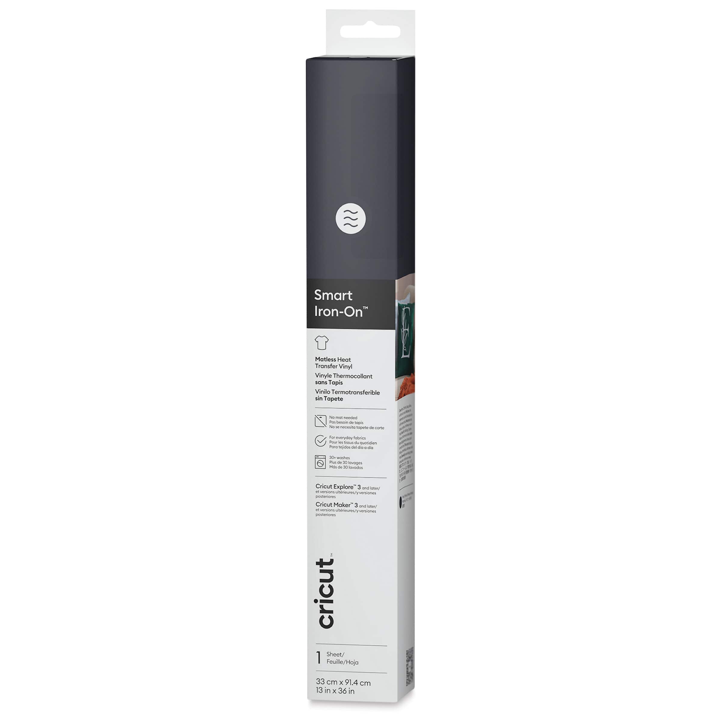 Cricut Smart Iron-On Heat Transfer Vinyl - Navy, 13" x 3 ft, Roll