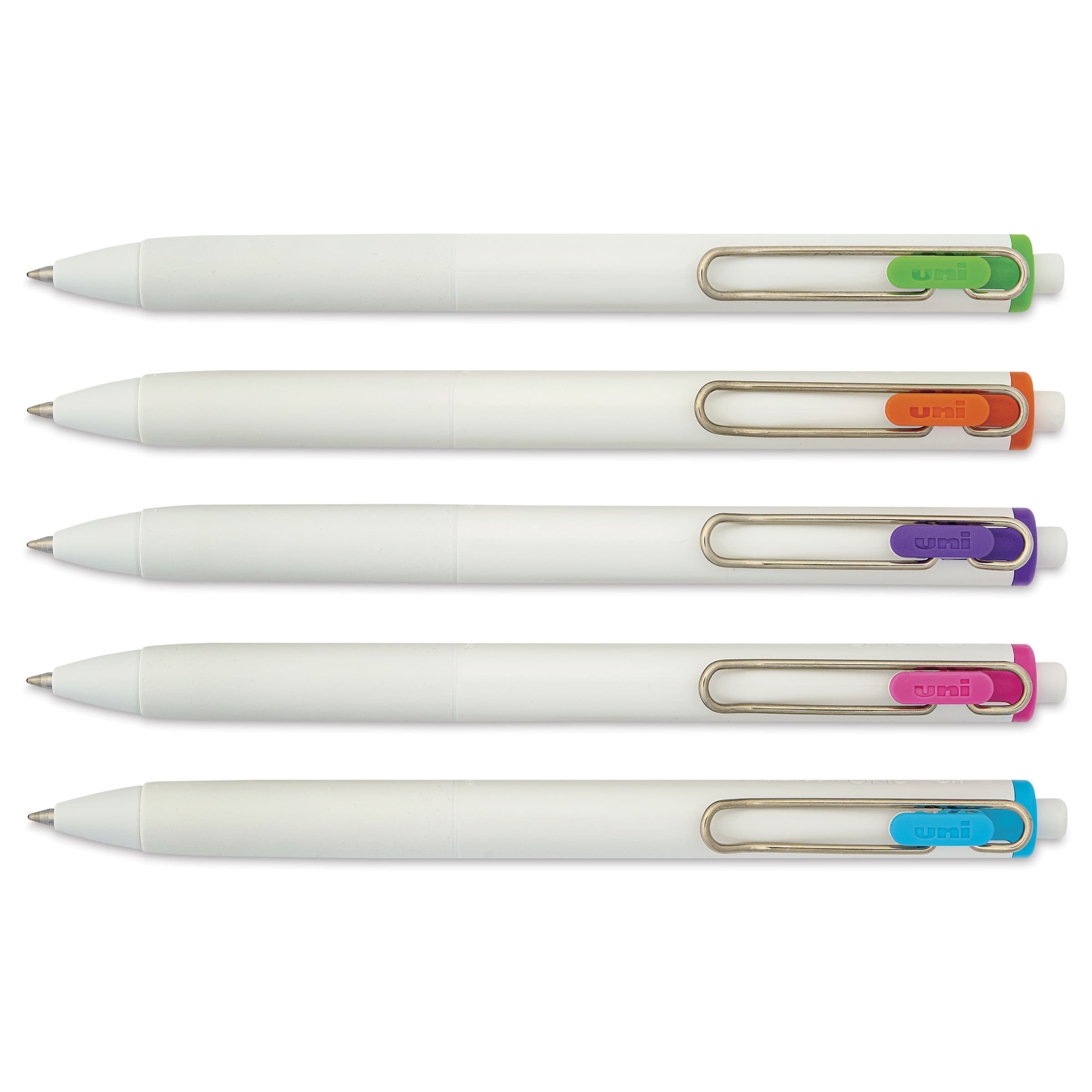 uni-ball one Retractable Gel Pen, Medium Point, 0.7mm, Assorted Ink, 5/Pack (70381)