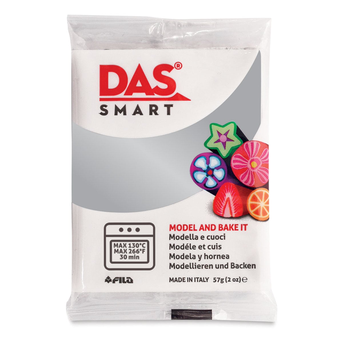 DAS Smart Polymer Clay Silver 2 oz