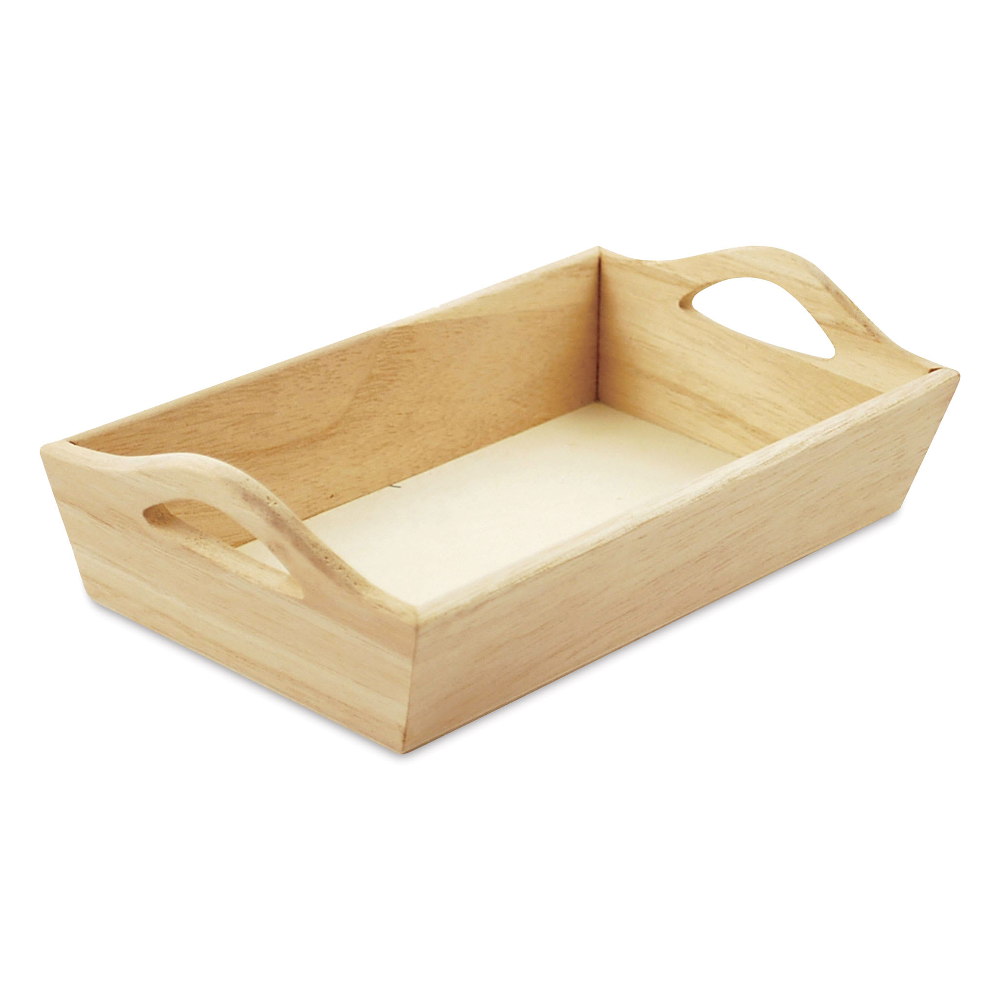 Wholesale Paintable Wooden Tray With Handles(6x$3.21)