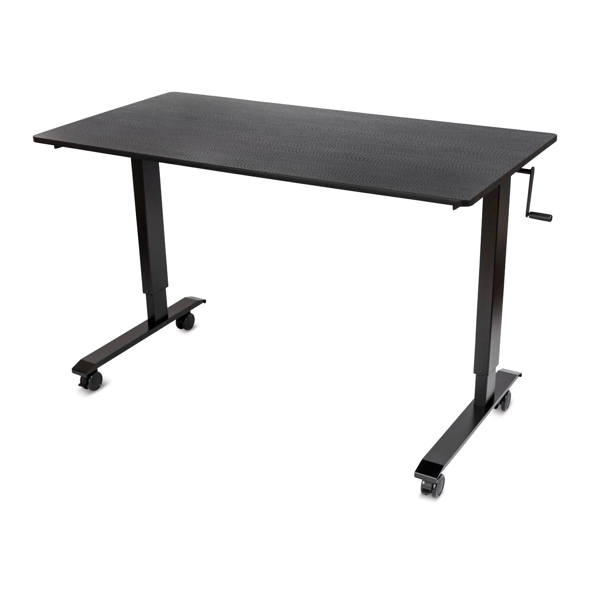 Luxor 2-Shelf Metal Mobile Presentation Cart with Lockable Wheels, Black/Gray (STANDUP-31.5-B), Grey/Black | Quill