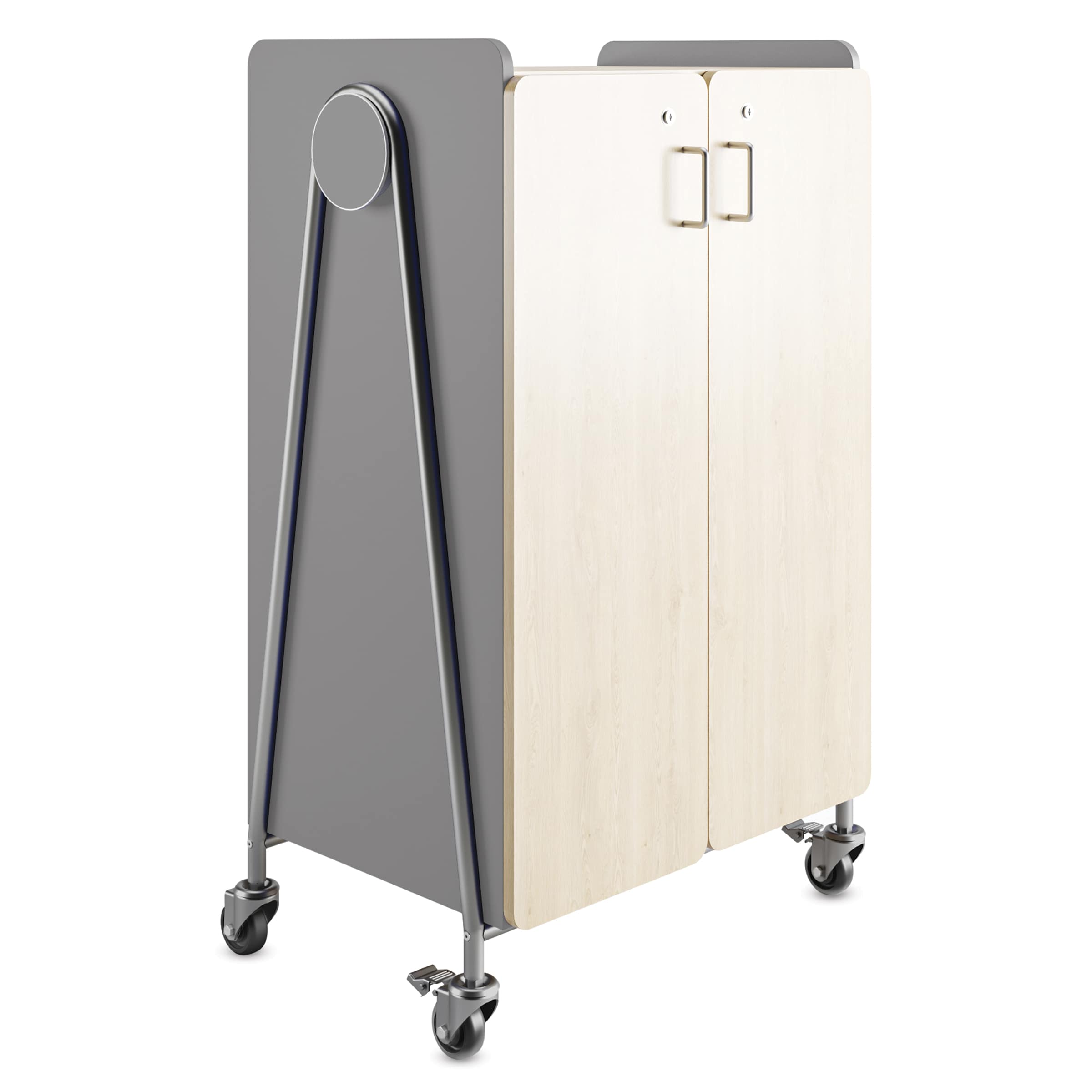 Safco Whiffle Typical 14 48 x 30 Particle Board Double-Column Mobile Storage, Gray (3934GRY), Grey | Quill